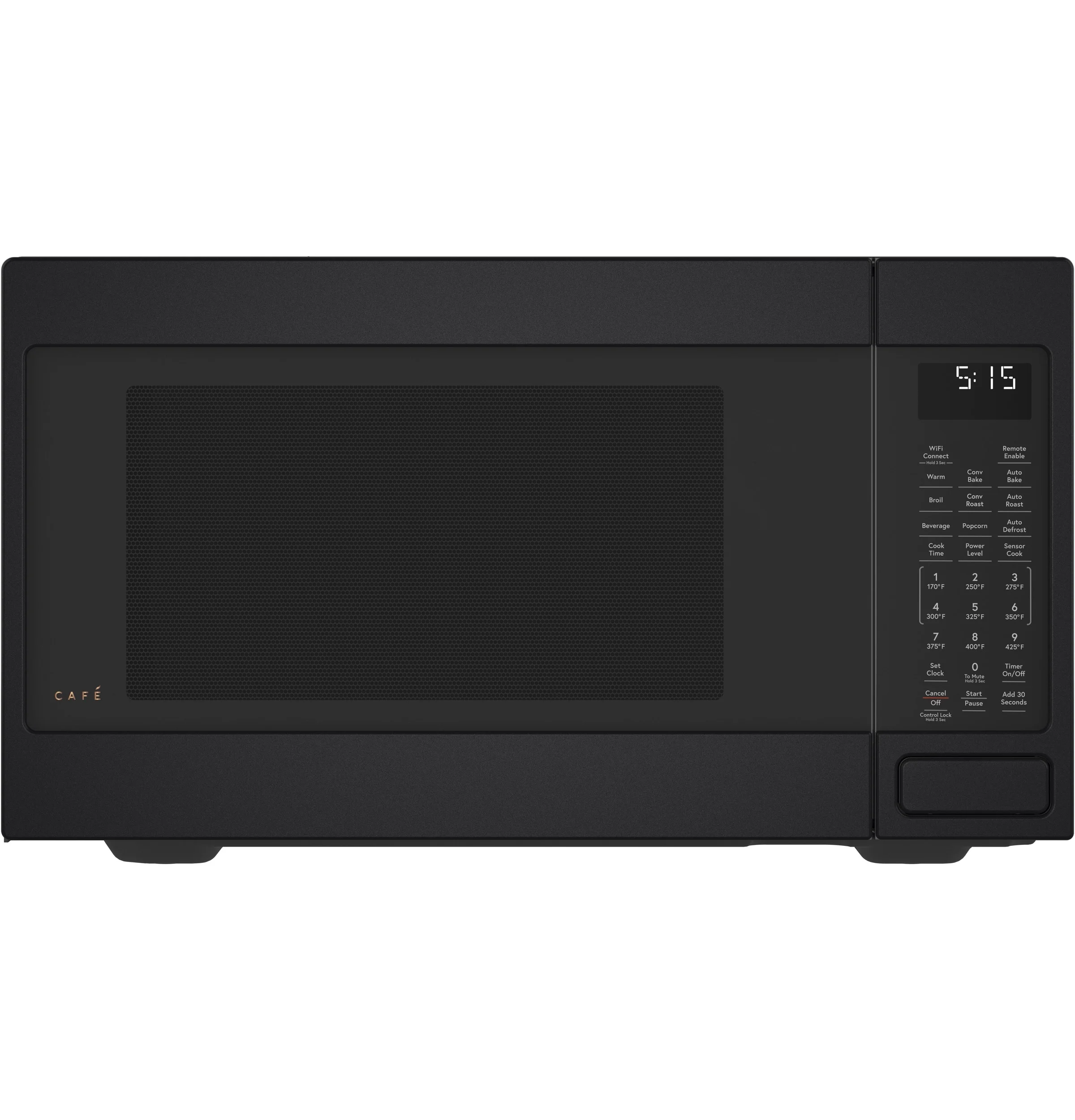 Cafe 1.5 cu.ft. Matte Black Countertop Microwave Oven - Convection