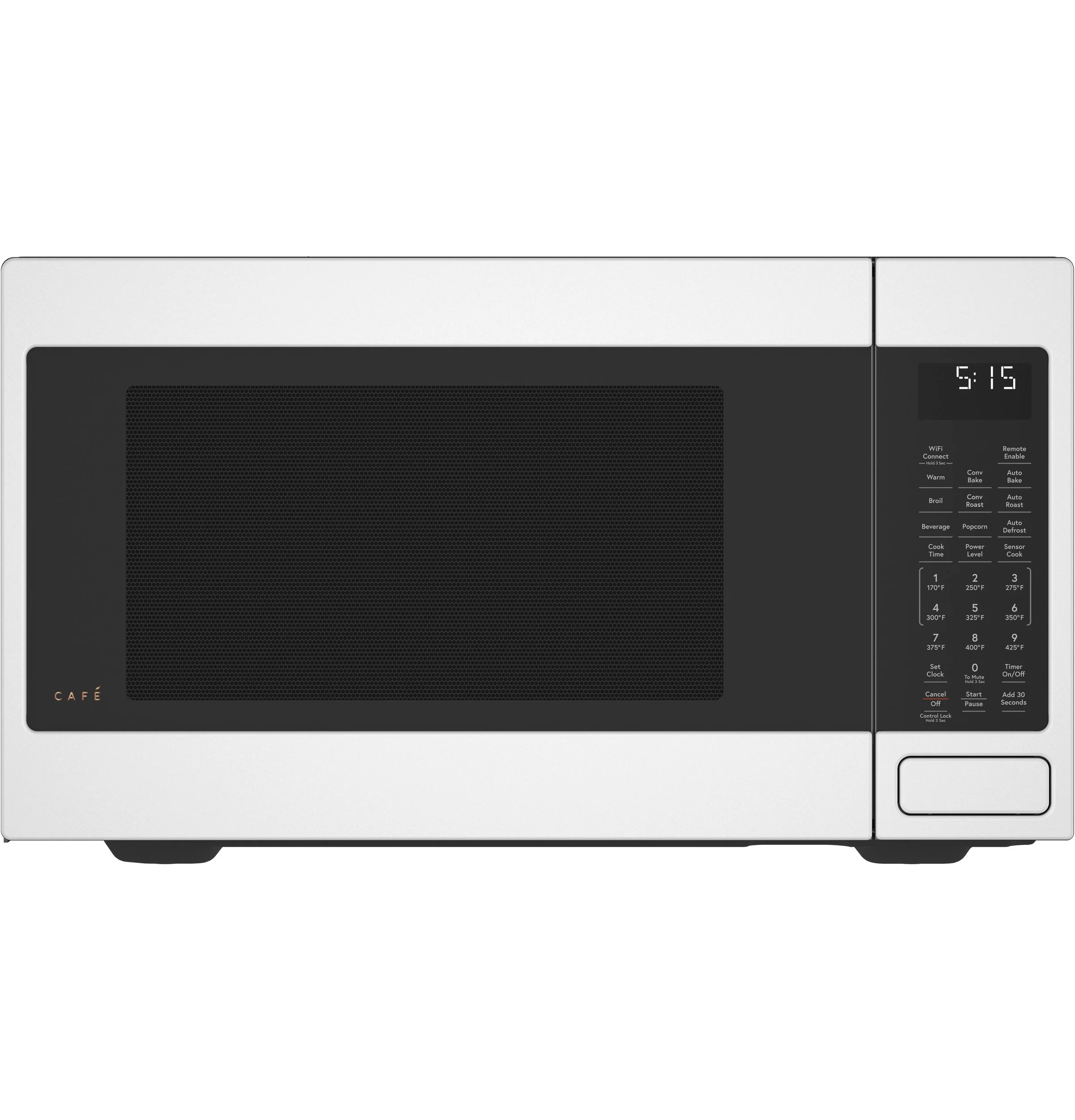 Cafe 1.5 cu.ft. Mate White Countertop Microwave - Convection - ADA Compliant