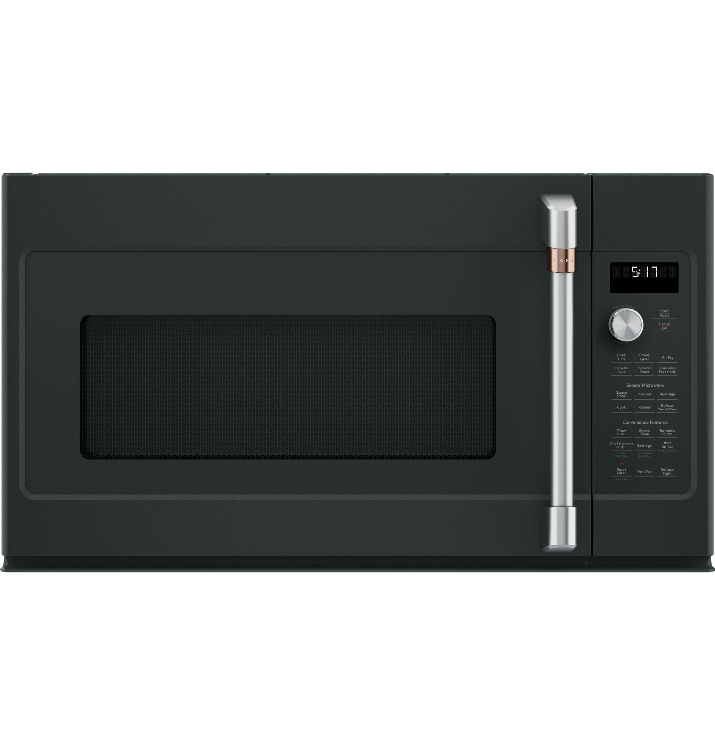 Cafe CVM517P3RD1 Customizable Professional Collection Series 30 Inch Matte Black Over the Range 1.7 cu. ft. Capacity Microwave Oven