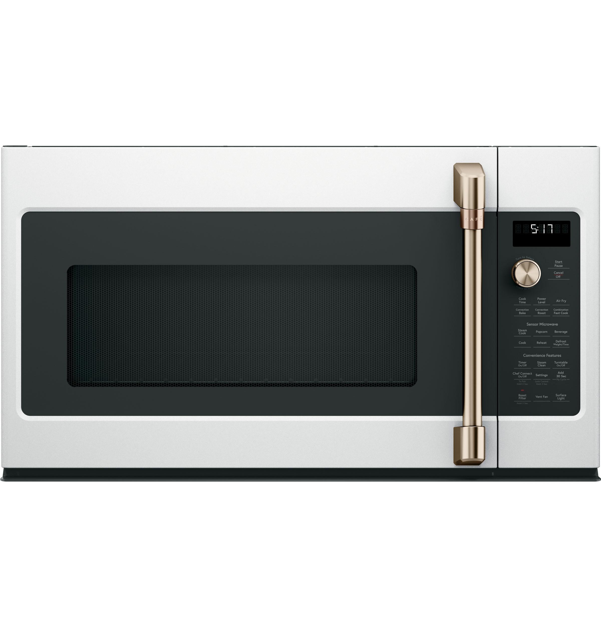 Cafe CVM517P4RW2 Customizable Professional Collection Series 30 Inch Matte White Over the Range 1.7 cu. ft. Capacity Microwave Oven