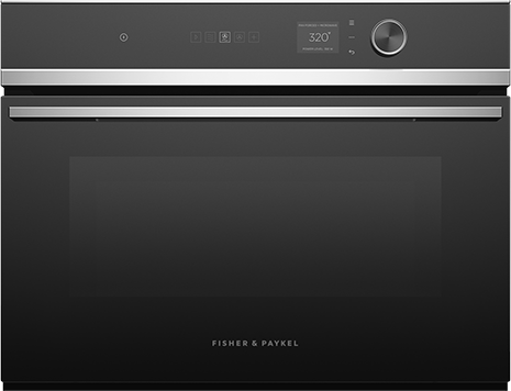 Fisher Paykel OM24NDLX1 24 Inch Series 7 Contemporary Compact Convection Speed Oven: Stainless Steel