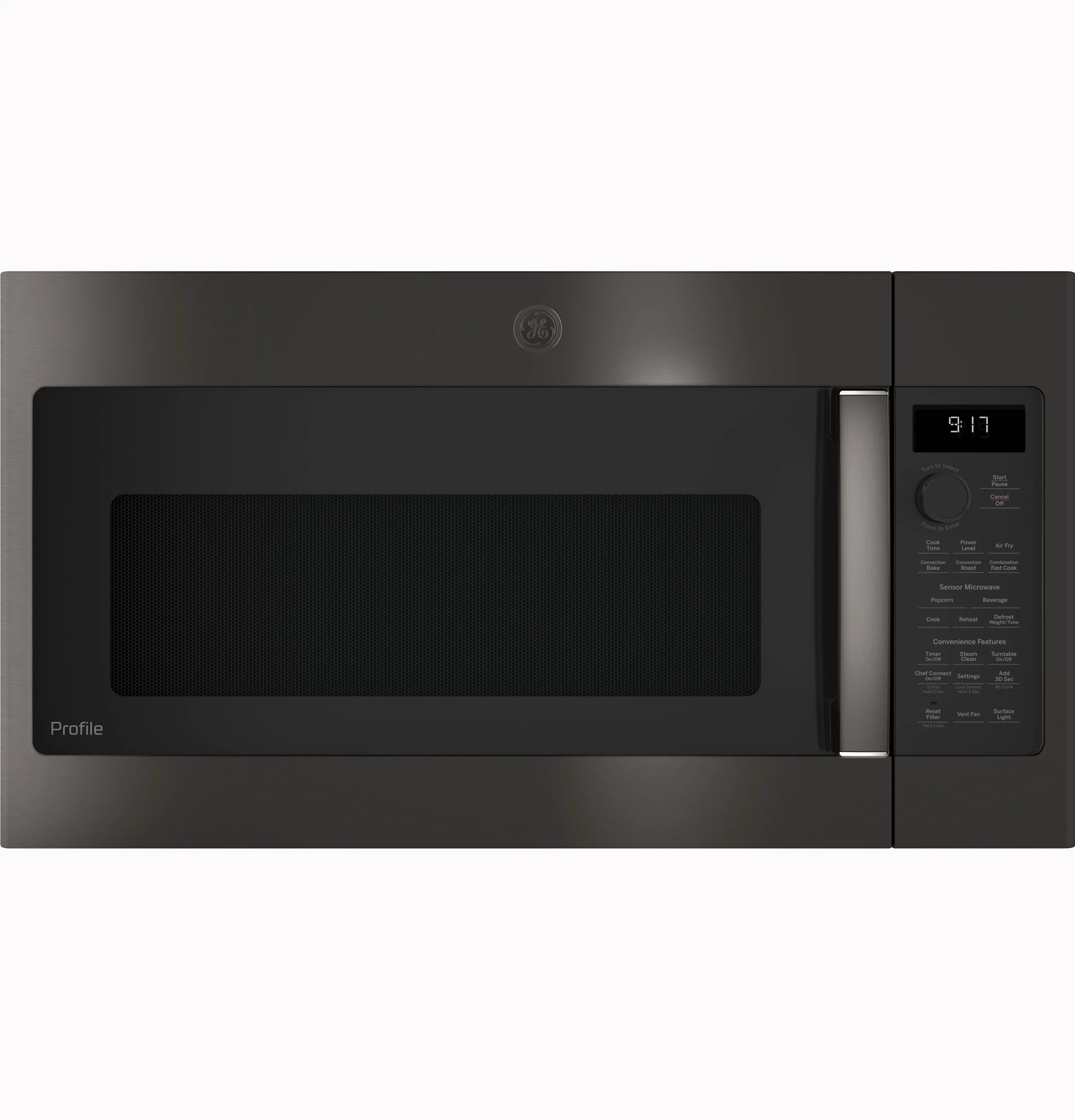 GE Profile 1.7 Cu. Ft. Black Stainless Steel Over-the-Range Microwave - Convection - 300 CFM