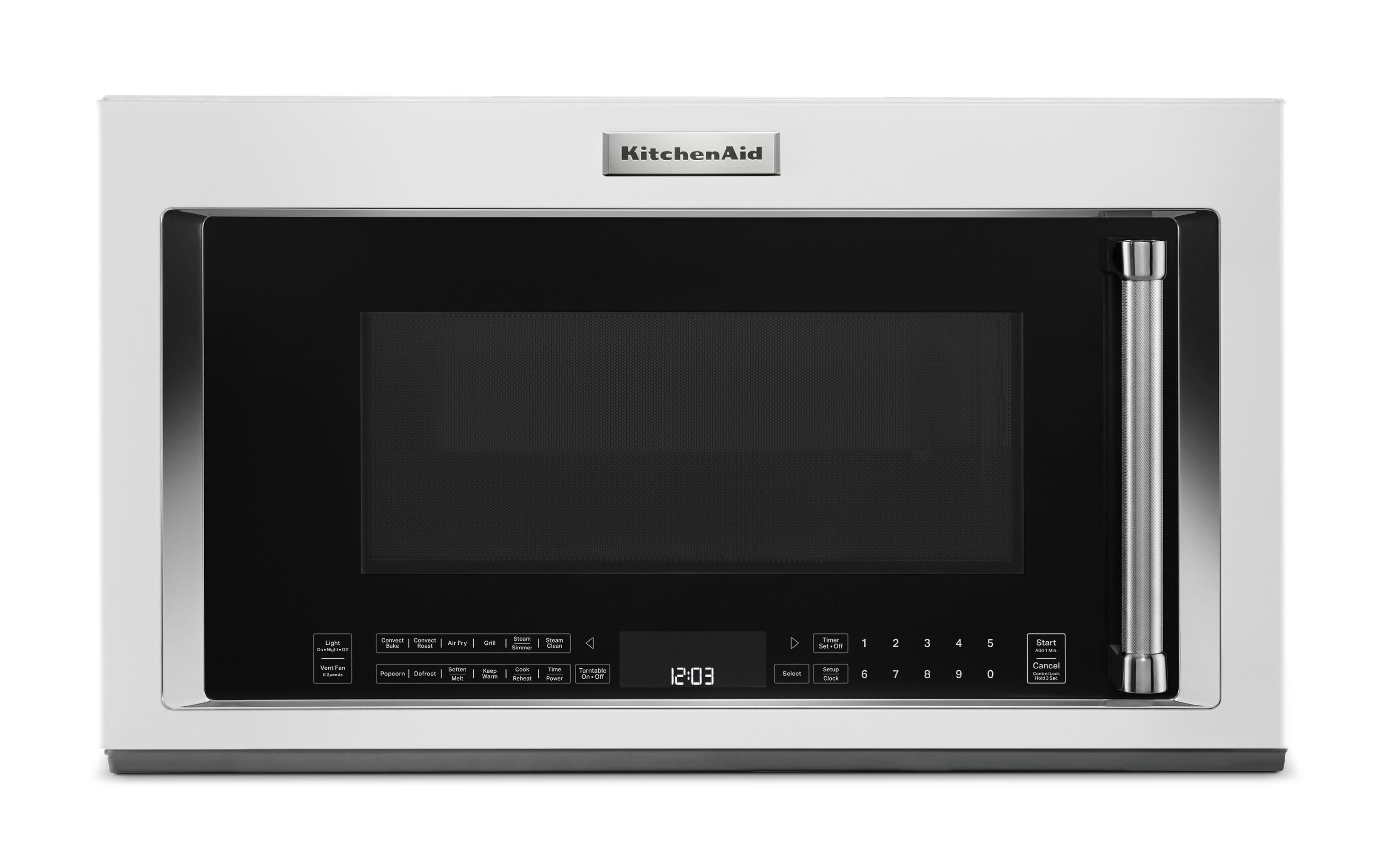 KitchenAid KMHC319LWH 30 Inch White Over the Range 1.9 cu. ft. Capacity Microwave Oven