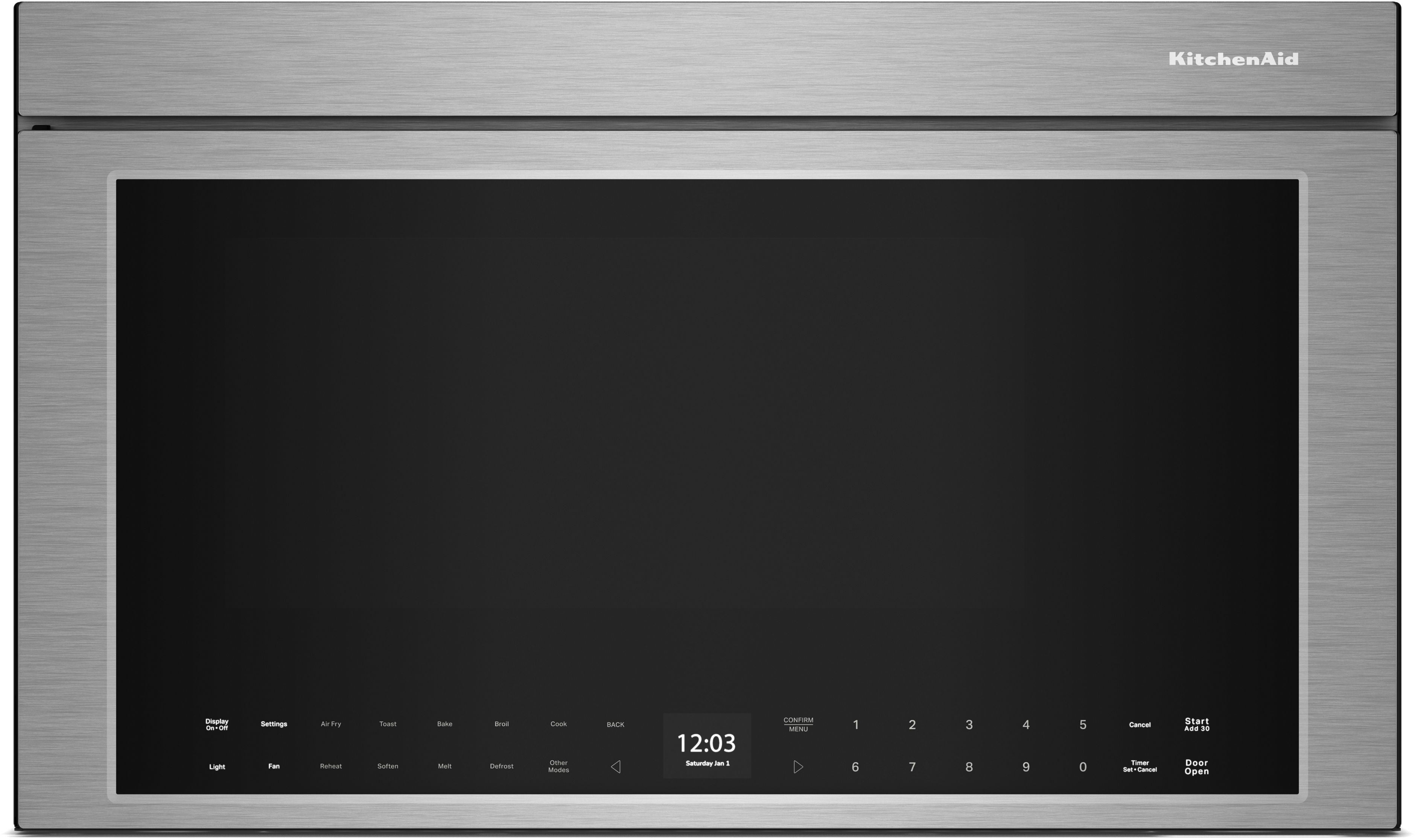 KitchenAid 1.1 Cu. Ft. Multifunction Over-the-Range Microwave Oven with Flush Built-In Design: PrintShield Stainless