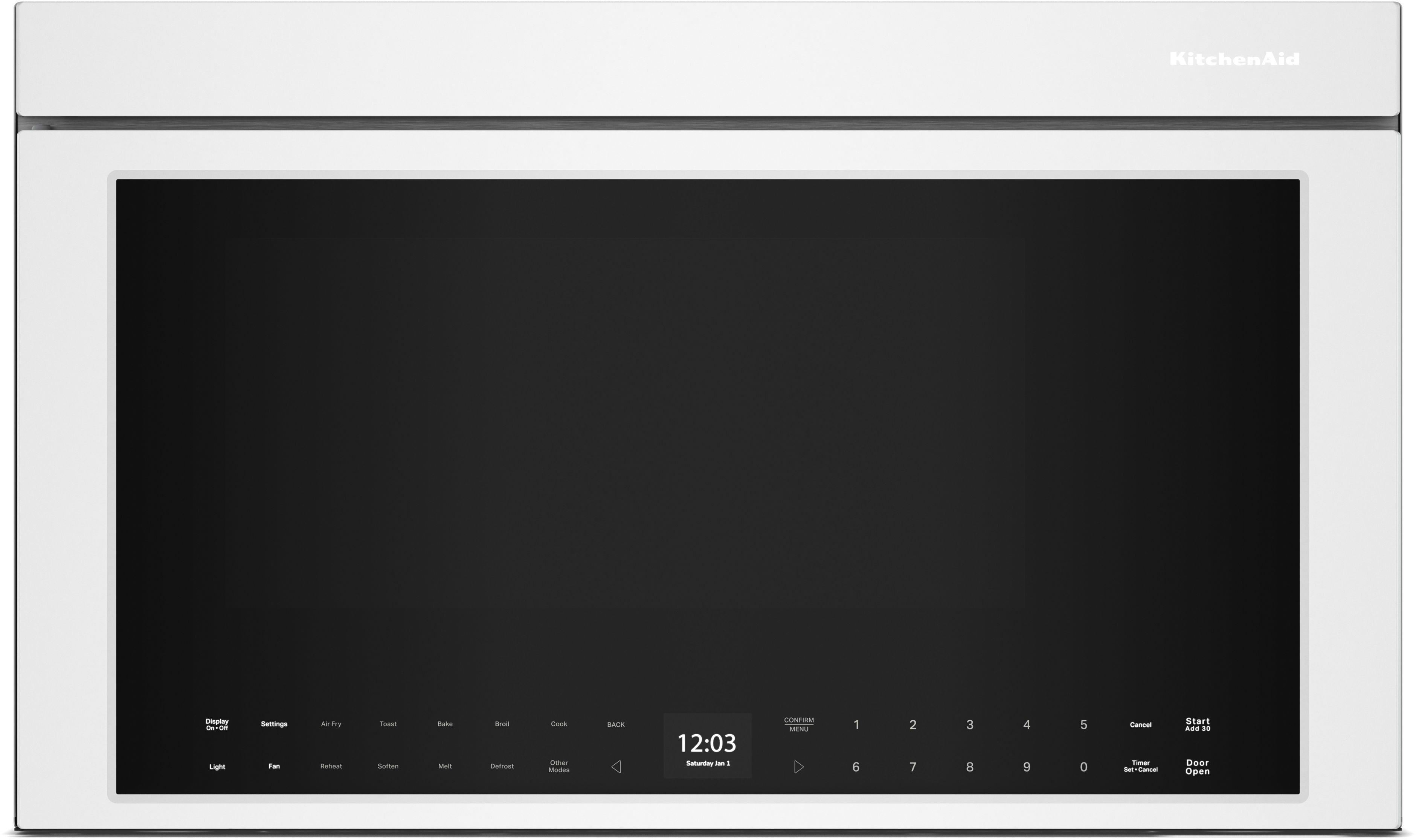 KitchenAid 1.1 Cu. Ft. Multifunction Over-the-Range Microwave Oven with Flush Built-In Design: White