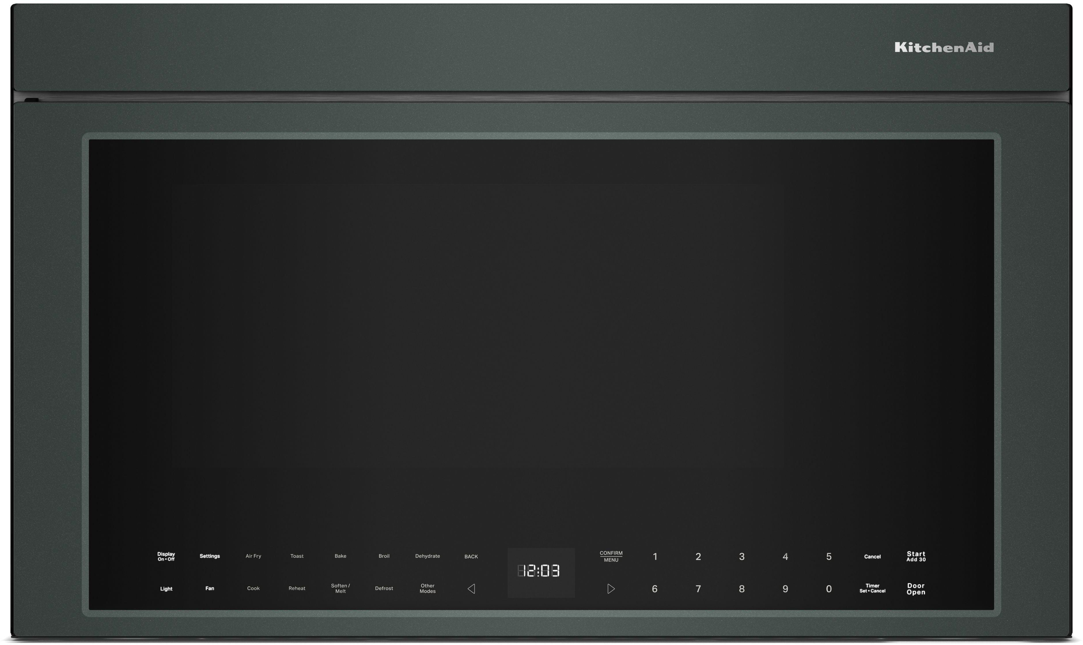 KitchenAid 30 Inch Multifunction Over-the-Range Smart Microwave Oven with 1.1 Cu. Ft. Capacity, 3-Speed 400 CFM Blower, 1800 Watts, 10 Power Levels, One Touch Cooking, WiFi Capable, Centrifugal Blower, Infrared Sensor Modes, Flush Built-In Design, Integrated Meat Thermometer and ADA Compliant: Juniper
