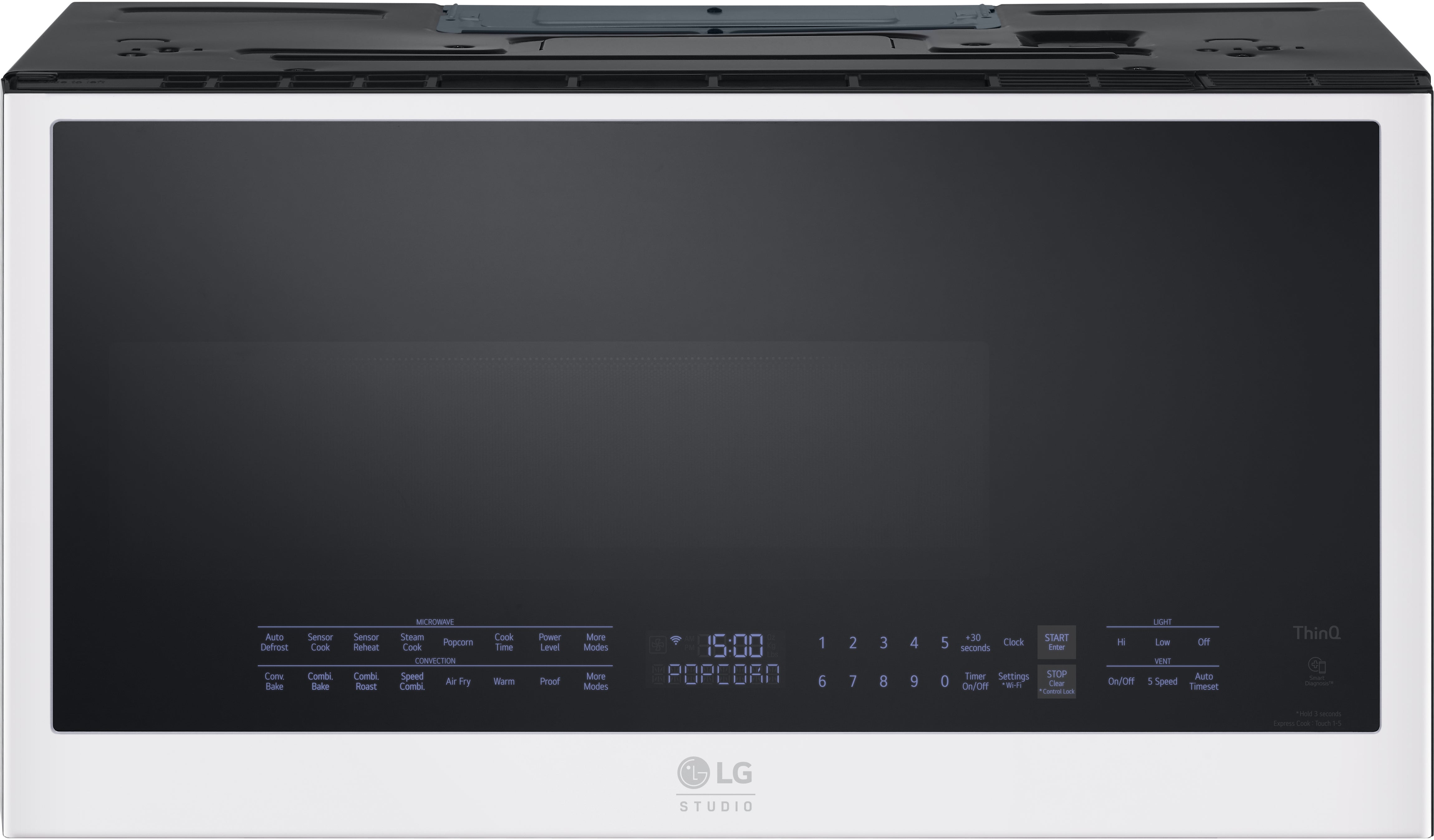 LG Studio MHES1738N 1.7 cu. ft. Capacity Over-the-Range Convection Smart Microwave Oven Essence White