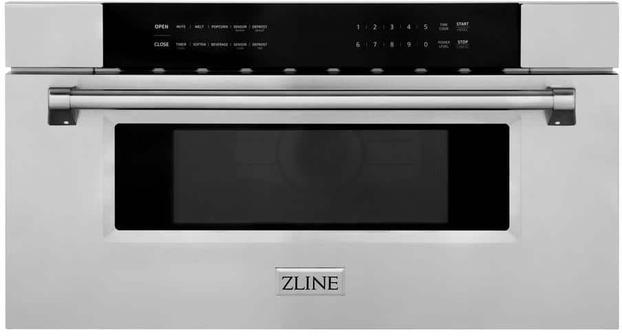 Z Line 30 inch 1.2 cu. ft Built-In Microwave Drawer In Stainless Steel: Stainless Steel