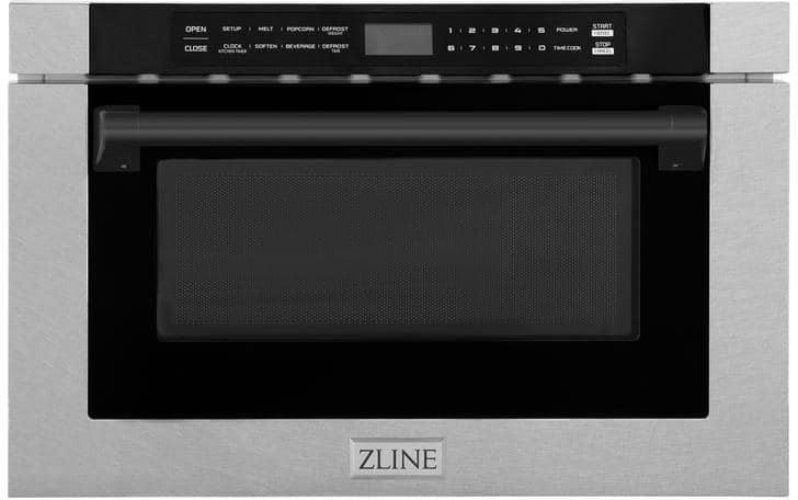Z Line Autograph Edition 24 Inch 1.2 Cu. Ft. Built-in Microwave Drawer: Stainless Steel And Matte Black Accents