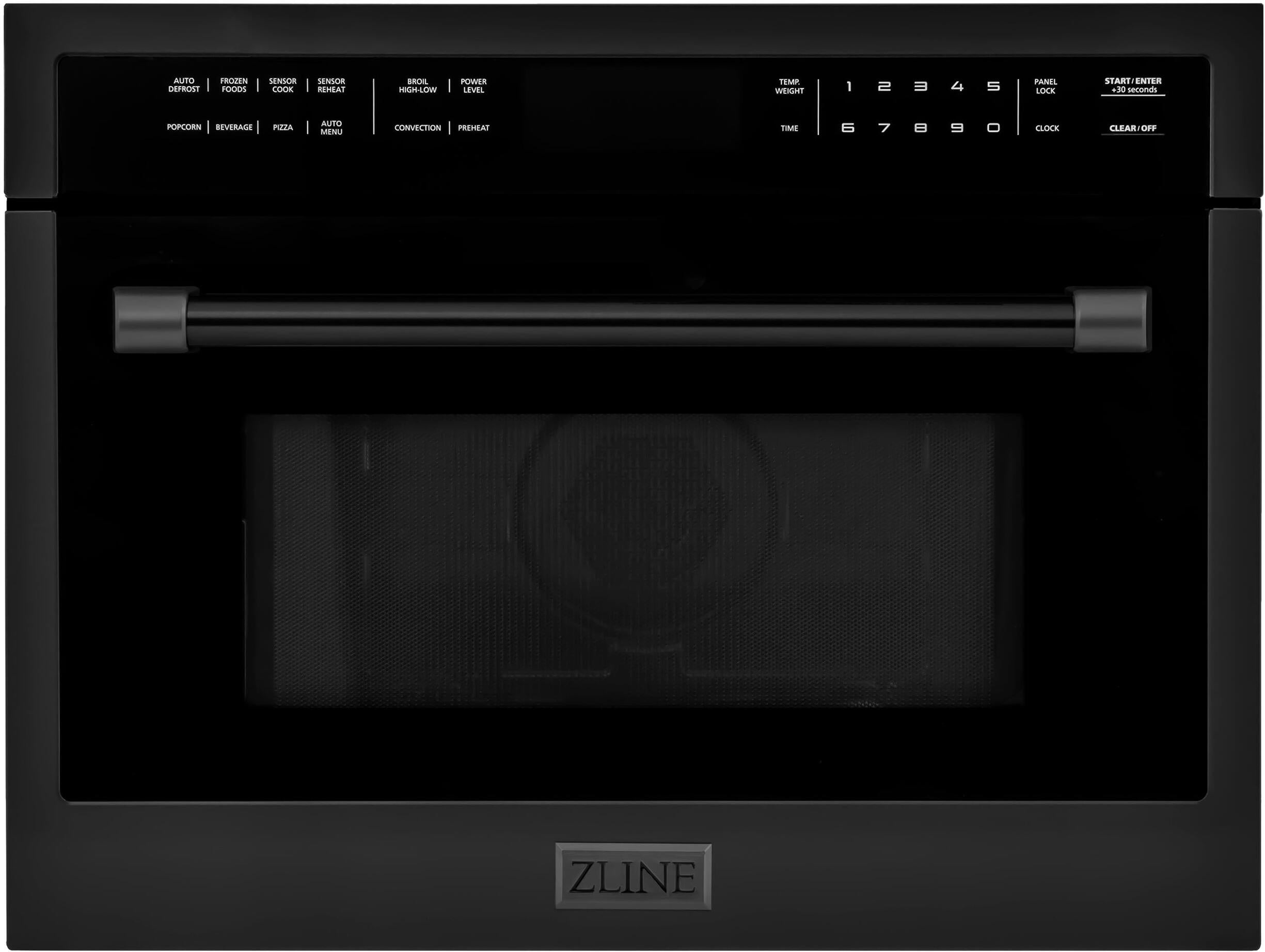 Z Line ZLINE MWO24BS 24 Inch Black Stainless Steel Built-In 1.6 cu. ft. Capacity Microw