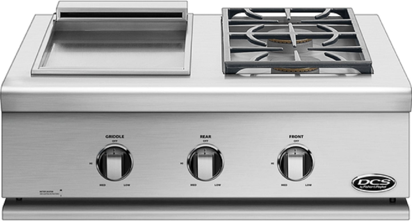 dcs Liberty 30" Stainless Steel Natural Gas Side Burner