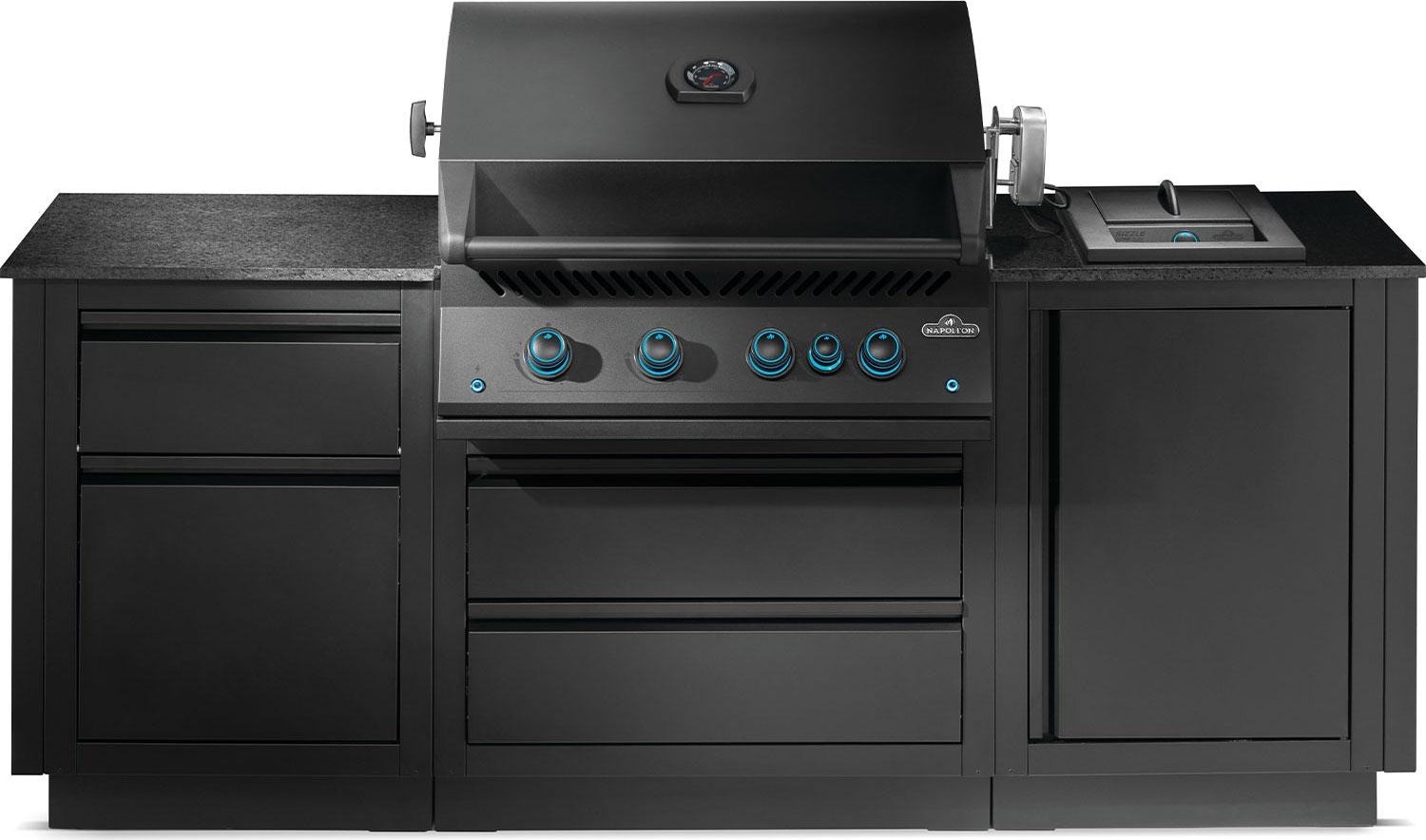 Napoleon Oasis Outdoor Kitchen With Built-In 700 Series 32 Inch Grill And Soft Close Doors: Natural Gas