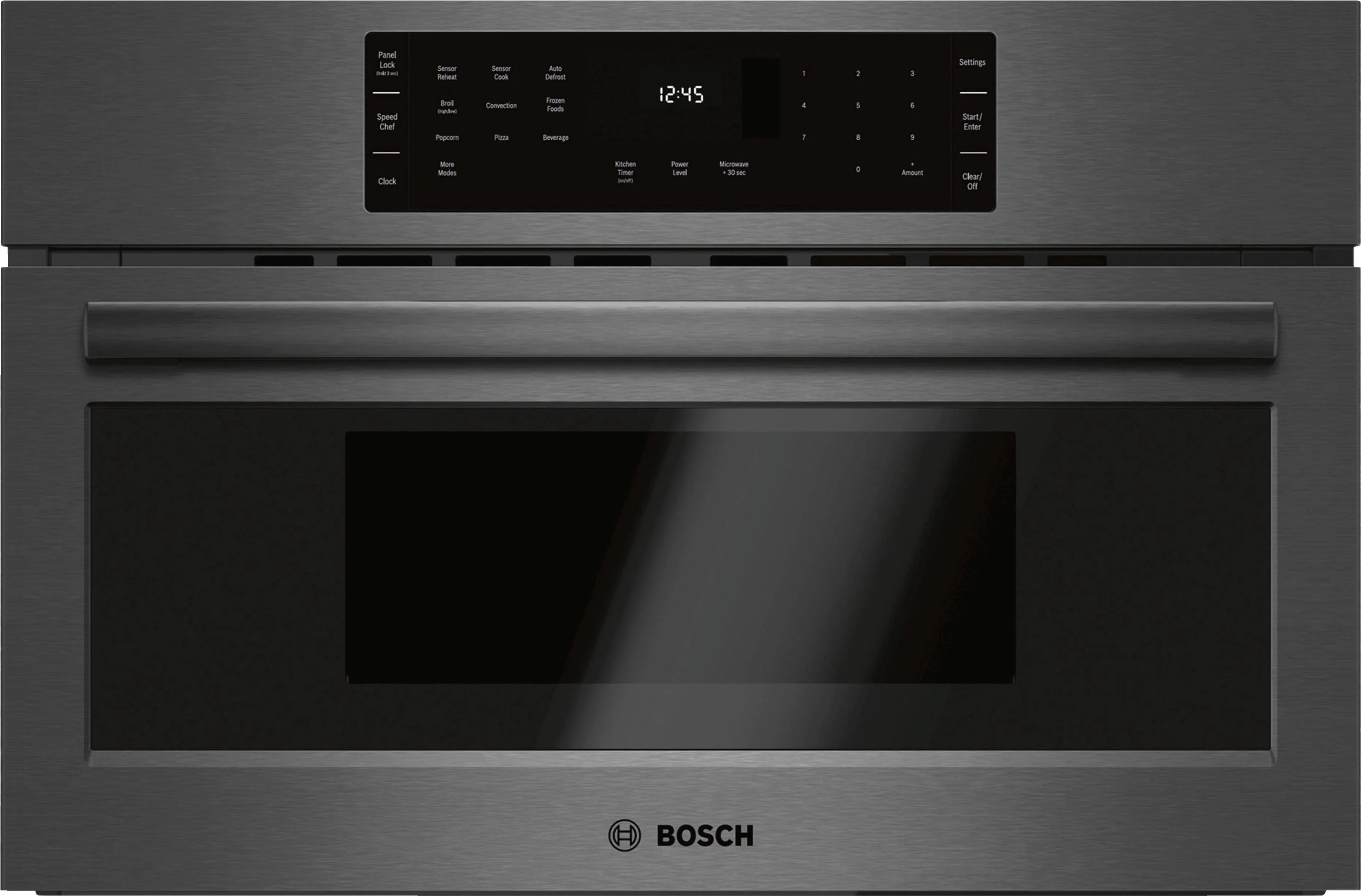 Bosch 800 Series 30" 1.55 cu. ft. Black Stainless Steel Built-In Combination Speed Oven with Wifi - Convection