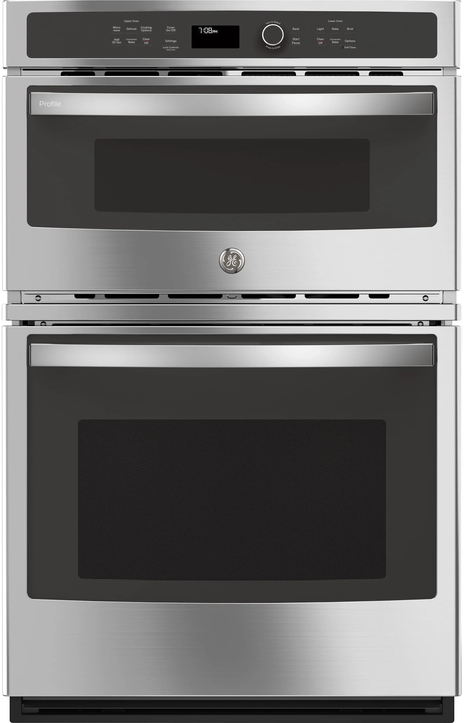 GE Profile 27" Stainless Steel Electric Combination Wall Oven - Convection