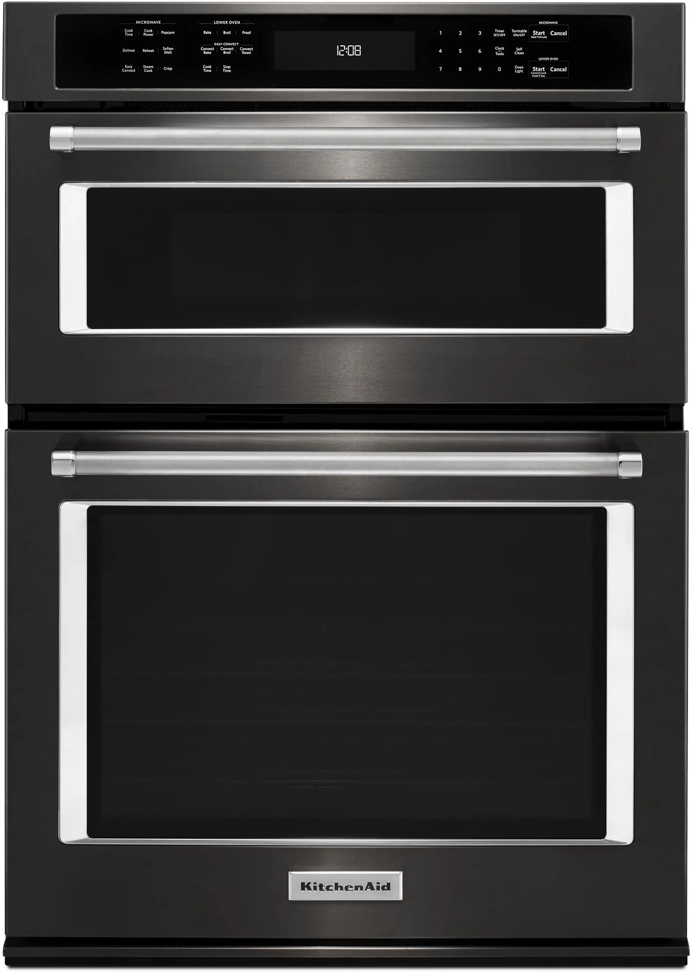 Kitchen Aid KitchenAid 27" Black Stainless Steel Electric Combination Wall Oven - Convection
