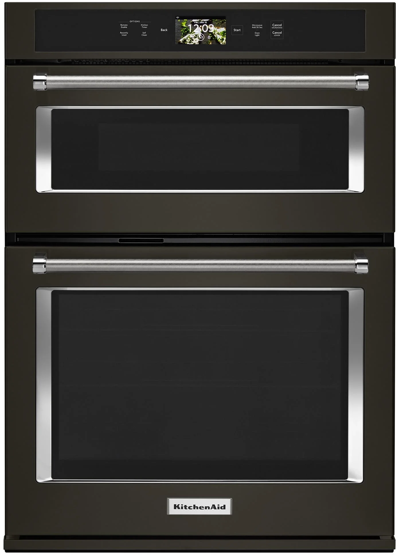 Kitchen Aid KitchenAid 30" Black Stainless Steel Electric Combination Wall Oven with PrintSh