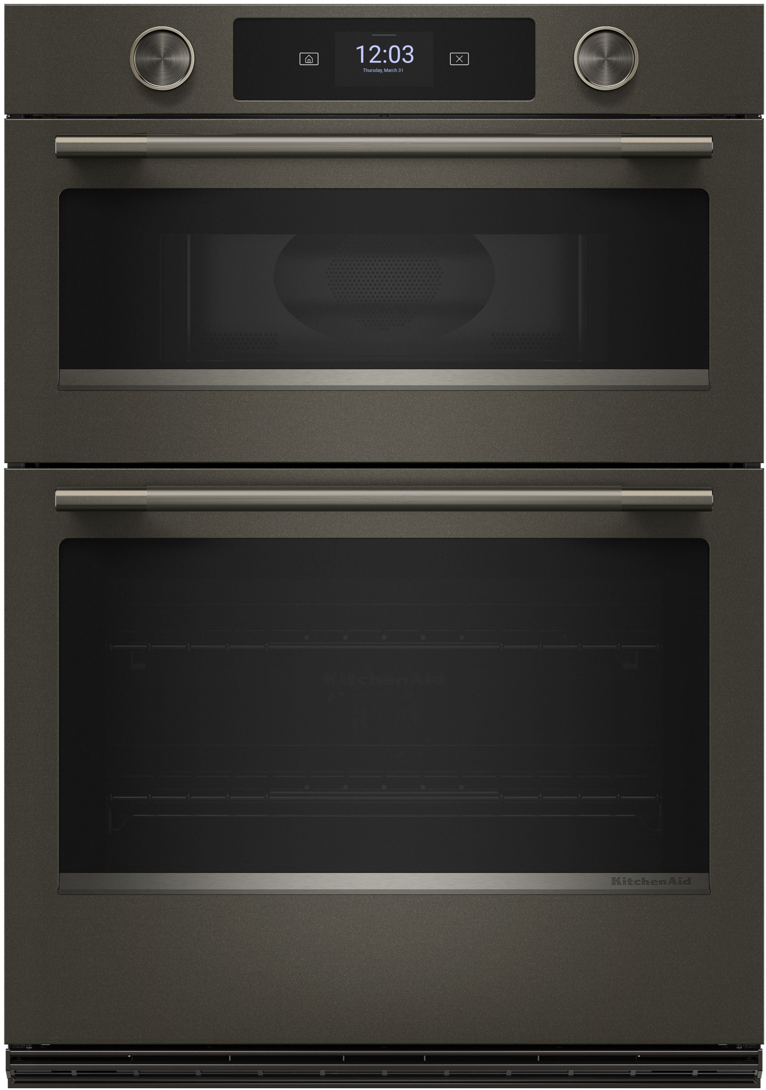 KitchenAid KOEC730SBE 30 Inch Smart Combination Wall Oven Black Ore