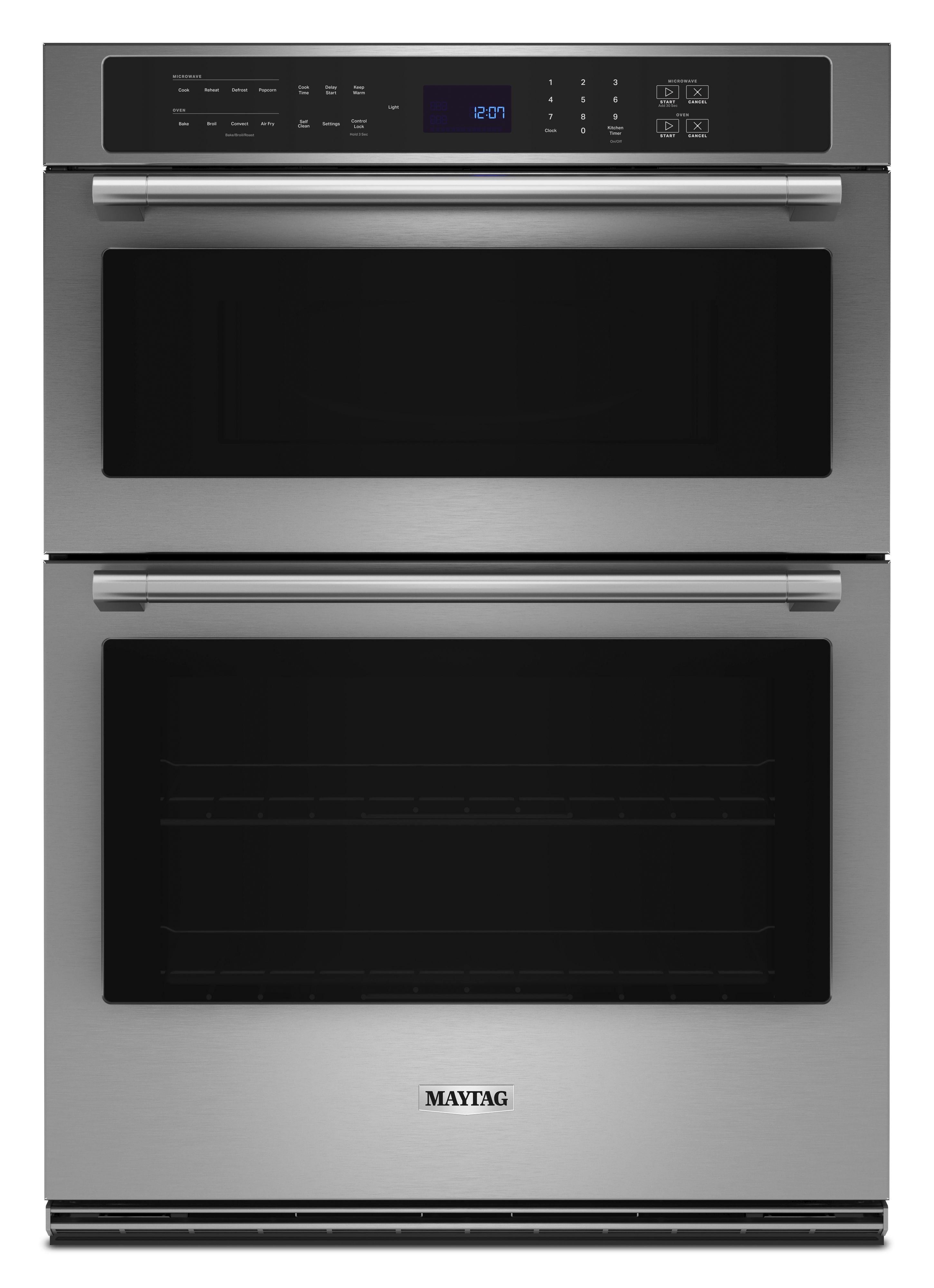 Maytag MOEC6030LZ 30 Inch Fingerprint Resistant Stainless Steel 6.4 cu. ft. Total Capacity Electric Double Wall Oven/Microwave Combo Oven