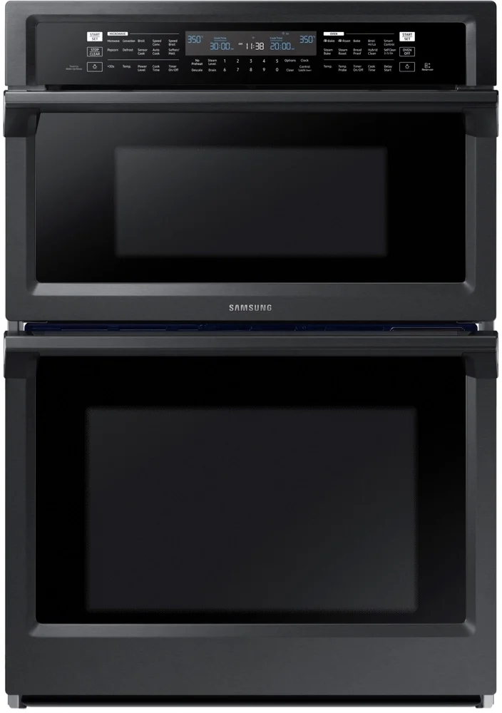 Samsung 30" Black Stainless Steel Electric Combination Wall Oven - Convection