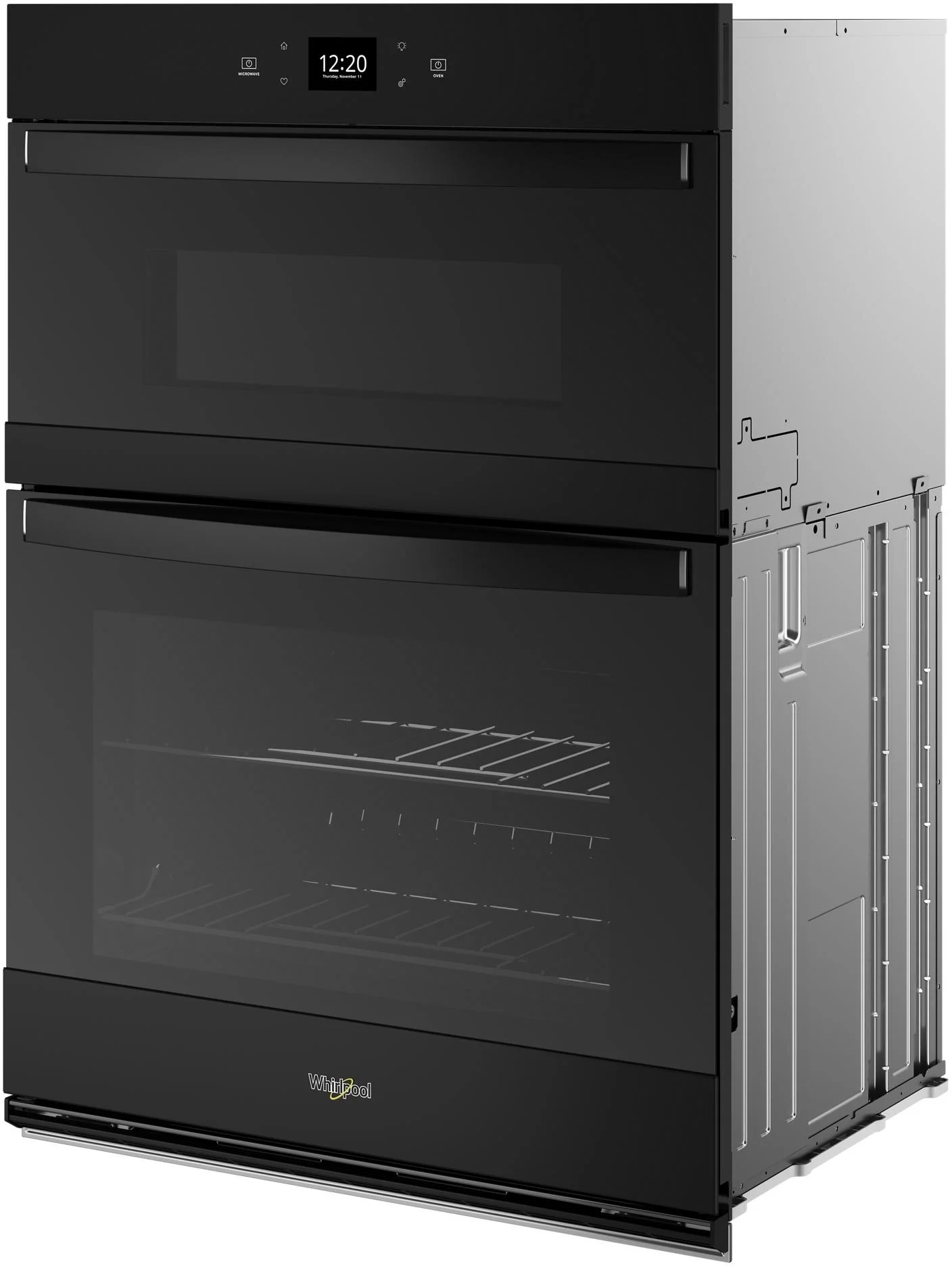 Whirlpool WOEC5027LB 27 Inch Black 5.7 cu. ft. Total Capacity Electric Double Wall Oven/Microwave Combo Steam Oven