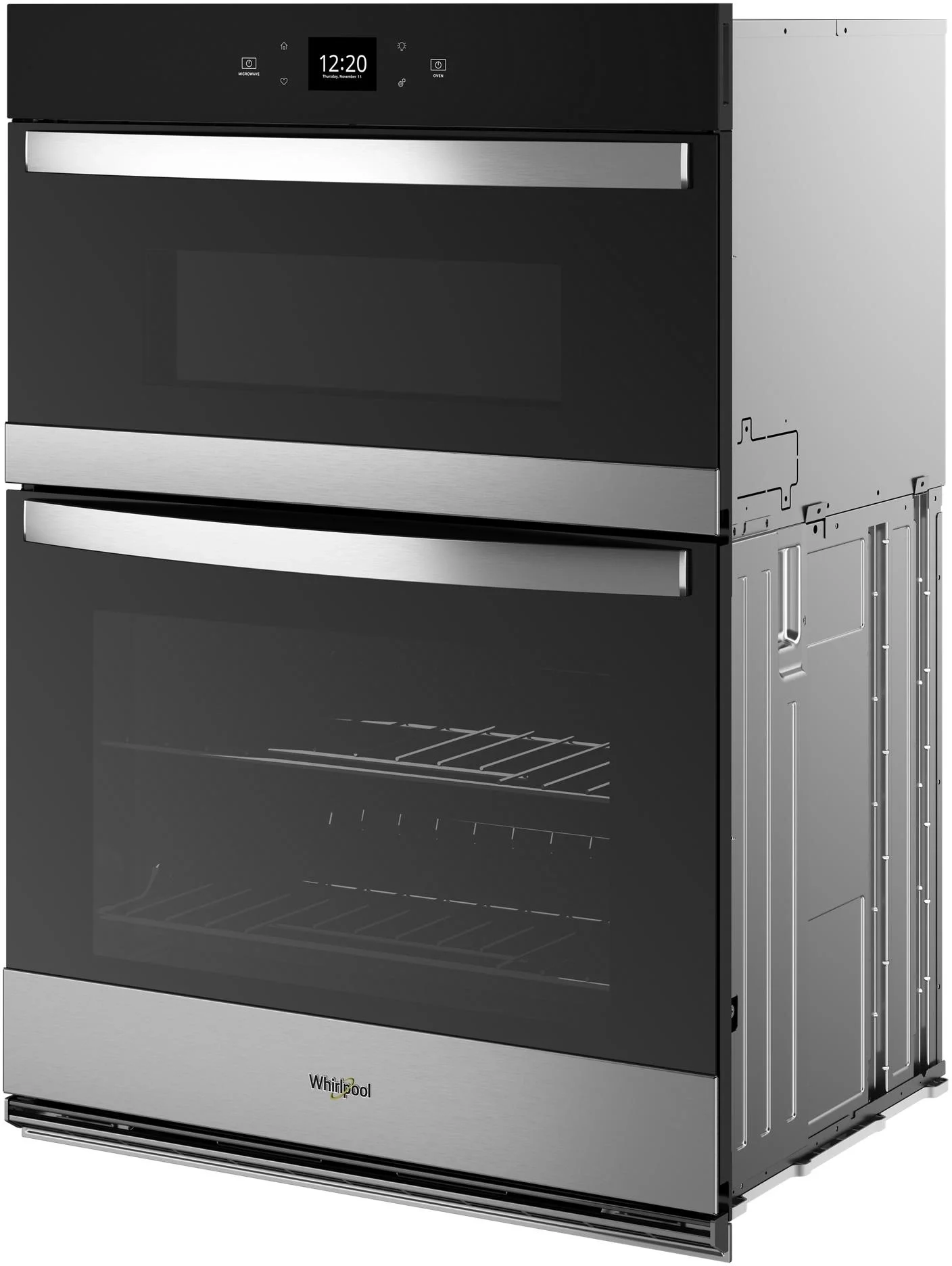 Whirlpool WOEC5030LZ 30 Inch Fingerprint Resistant Stainless Steel 6.4 cu. ft. Total Capacity Electric Double Wall Oven/Microwave Combo Steam Oven