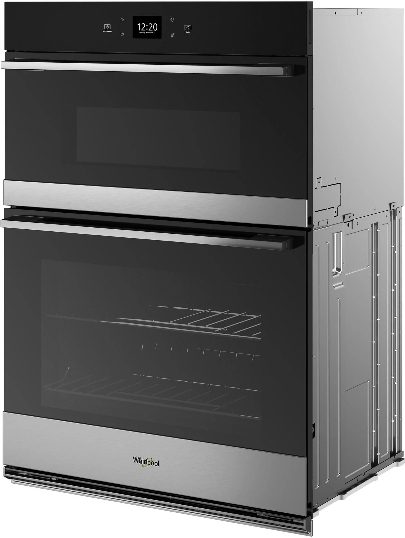 Whirlpool WOEC5930LZ 30 Inch Fingerprint Resistant Stainless Steel 6.4 cu. ft. Total Capacity Electric Double Wall Oven/Microwave Combo Steam Oven