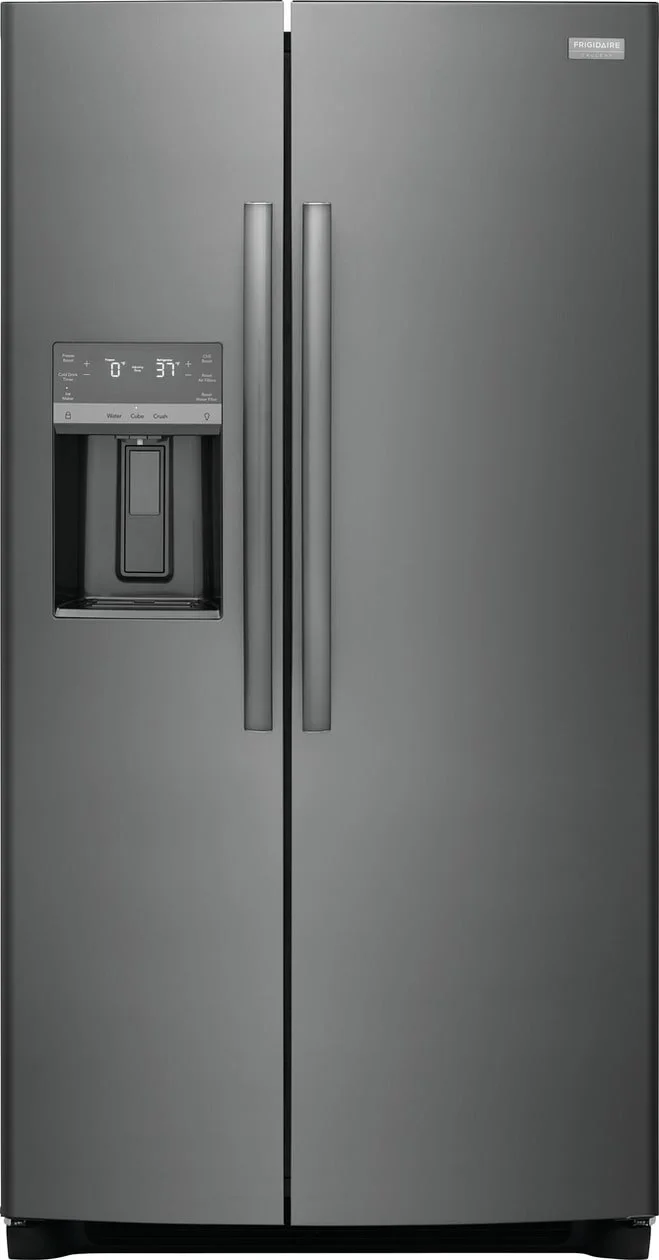 Frigidaire GRSC2352AD 36 Inch Counter Depth Side by Side Refrigerator, in Black Stainless Steel