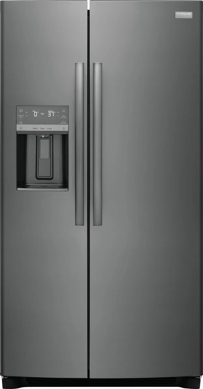 Frigidaire GRSS2652AD Gallery Series 36 Inch Side by Side Refrigerator, in Black Stainless Steel