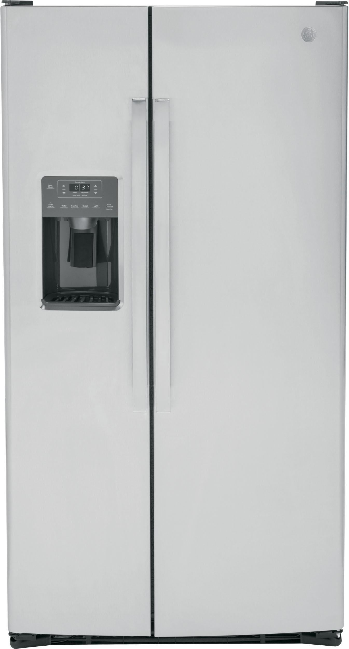GE 36 Inch Side by Side Refrigerator, in Fingerprint Resistant Stainless Steel