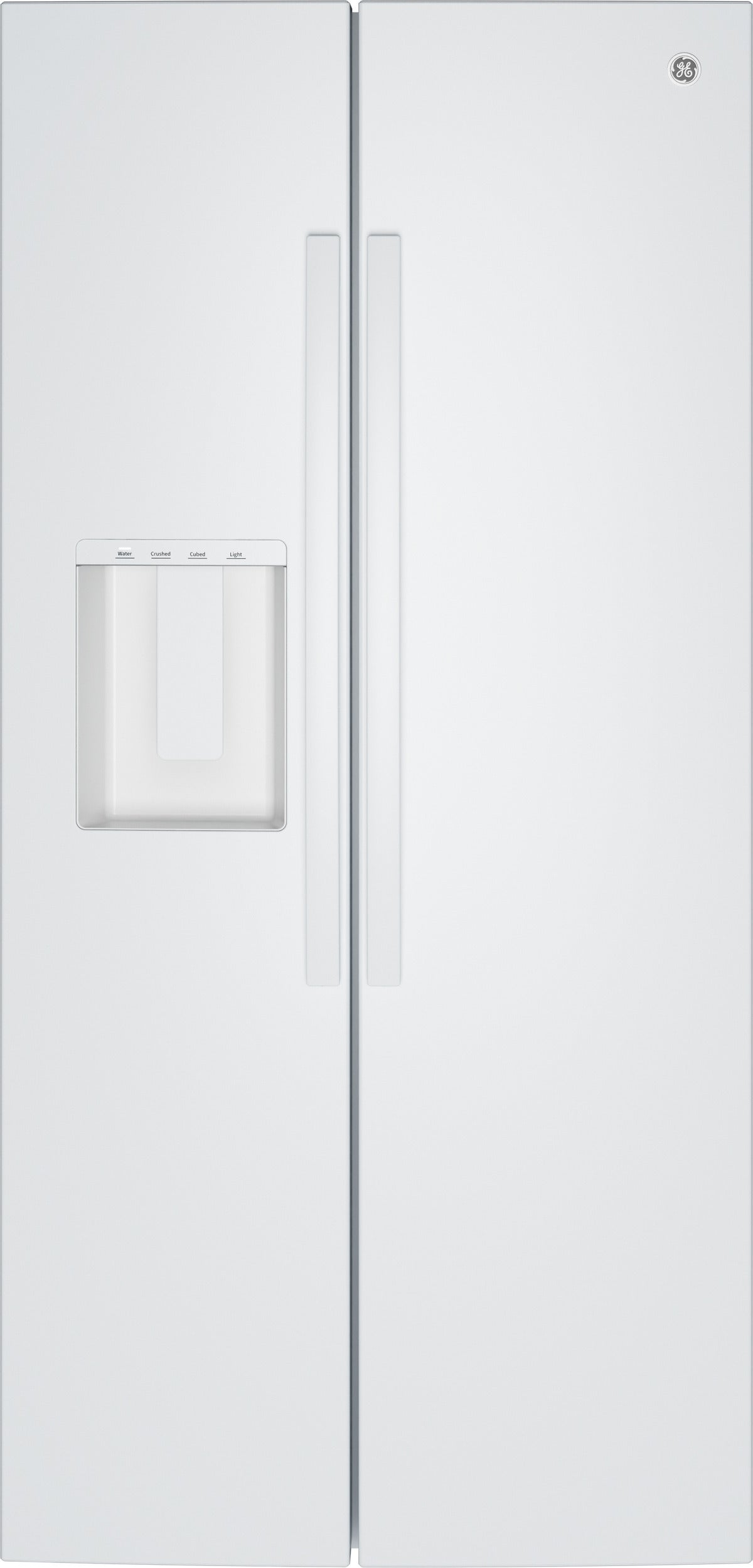 GE 36 Inch 25 Cu. Ft. Standard Depth Side By Side Refrigerator With External Dispenser And Energy Star Rating: White
