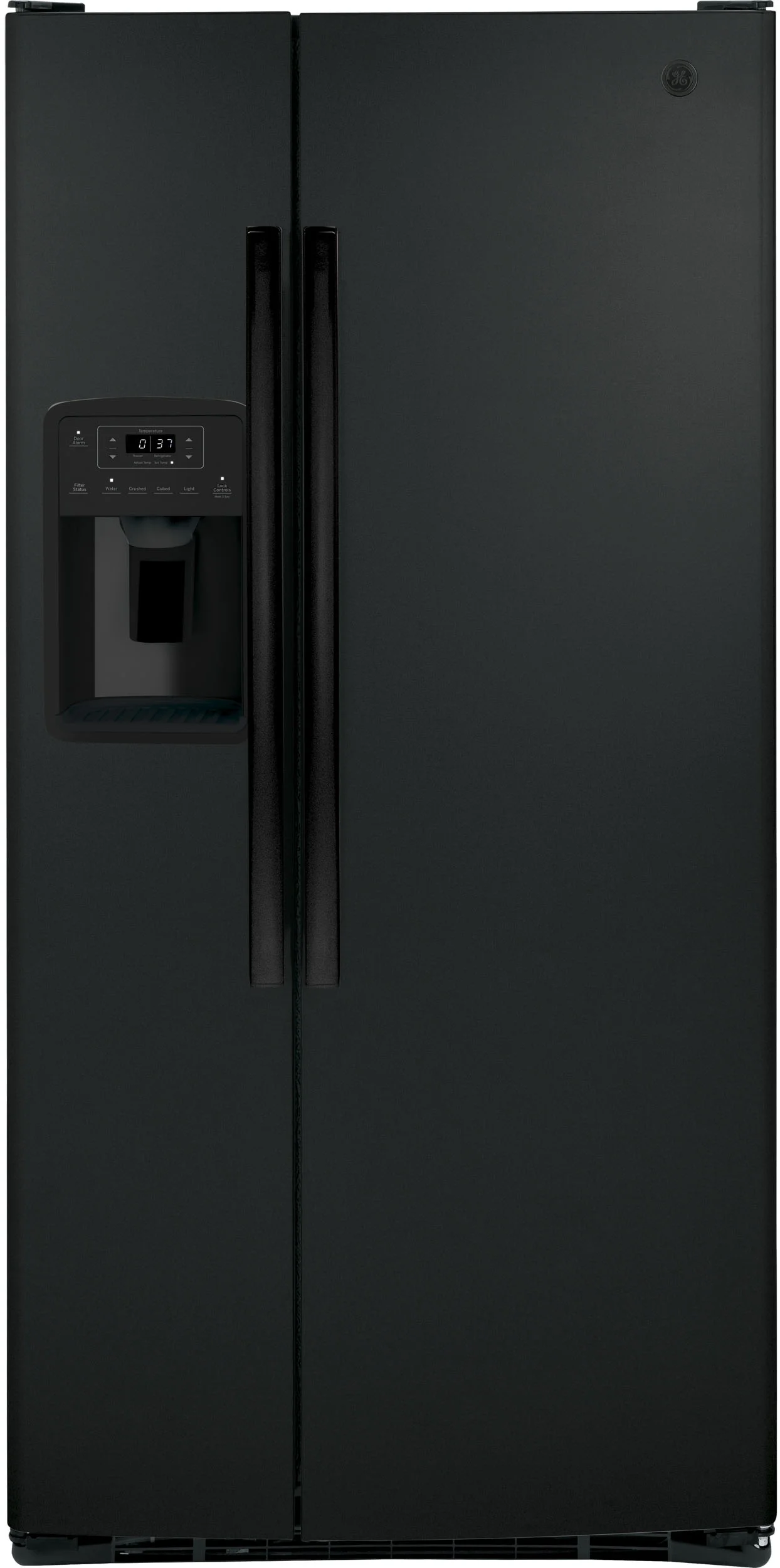 GE GSS23GGPBB 33 Inch Black Freestanding Side by Side Refrigerator