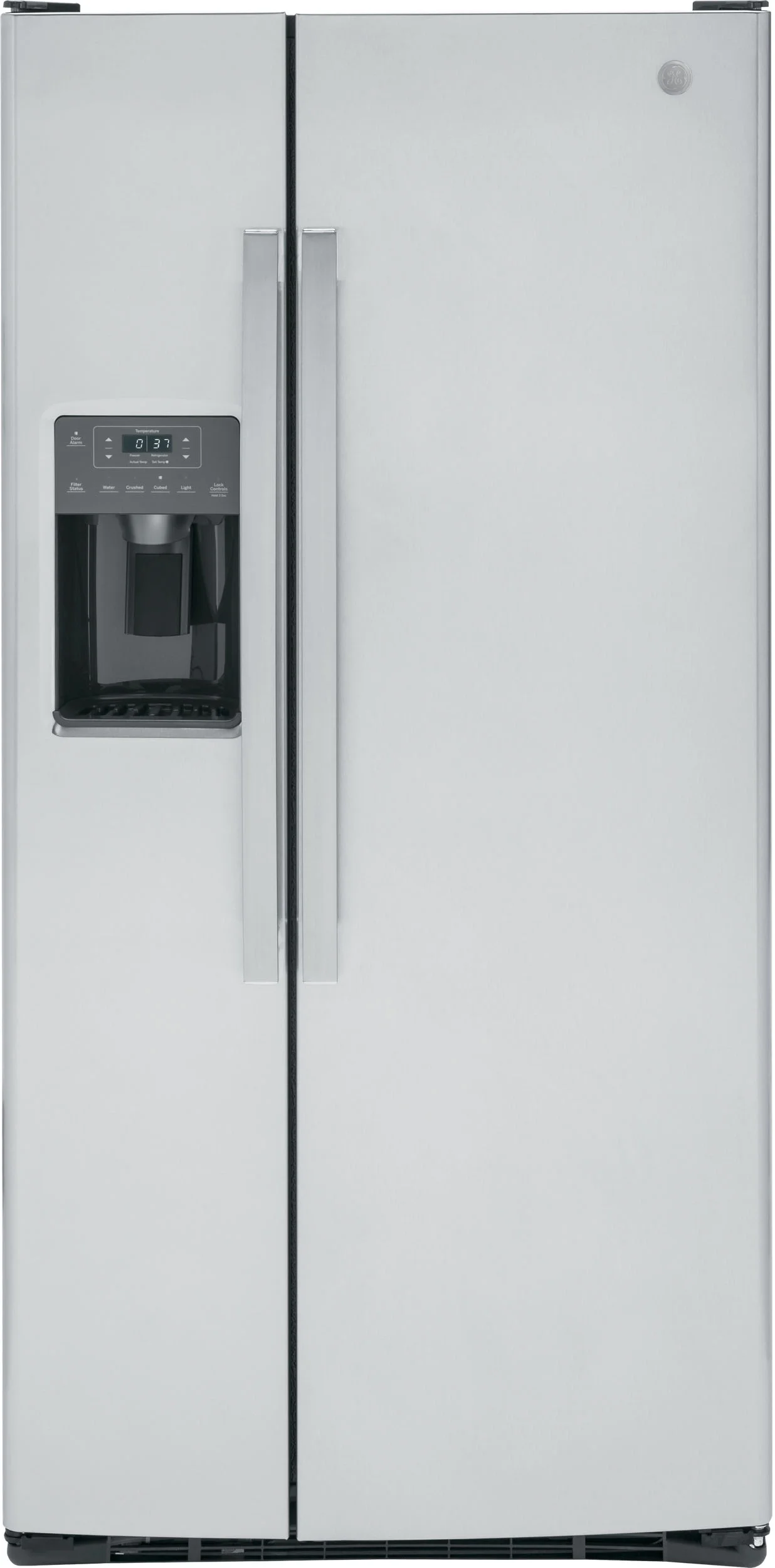 GE GSS23GYPFS 33 Inch Fingerprint Resistant Stainless Steel Freestanding Side by Side Refrigerator