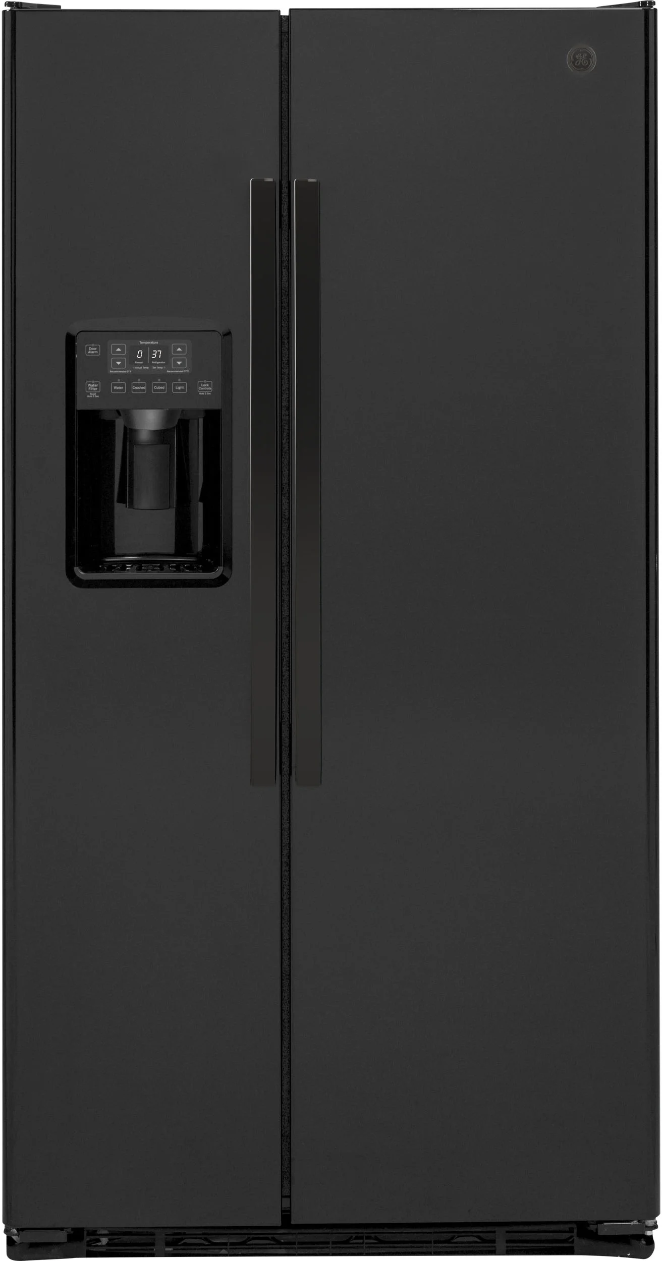 GE 36" 21.9 cu. ft. Black Counter Depth Side-by-Side Refrigerator - ADA Compliant