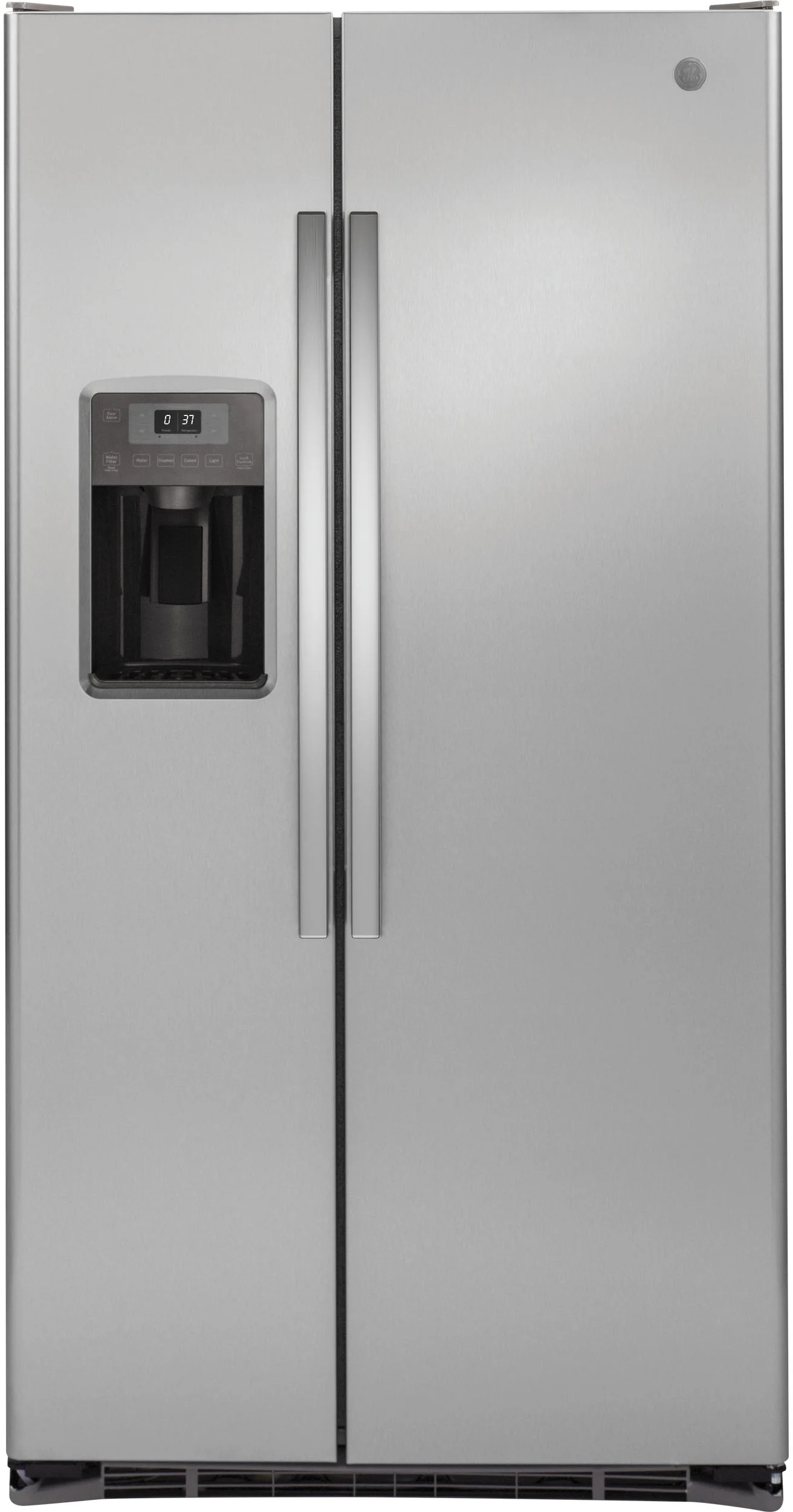 GE 36" 21.9 cu. ft. Stainless Steel Counter Depth Side-by-Side Refrigerator - ADA Compliant