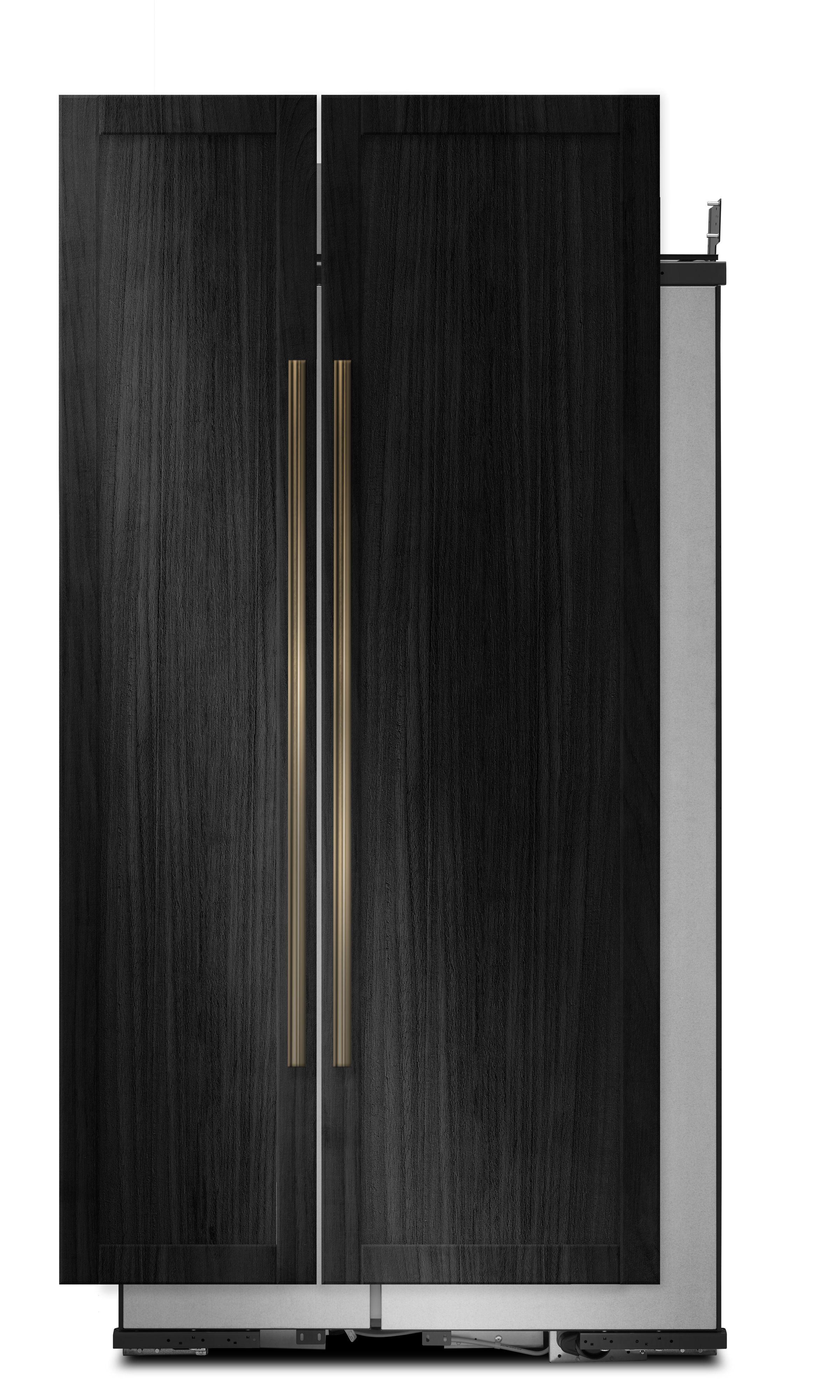 Jenn Air 42 Inch Counter Depth Built-In Side By Side Refrigerator with 25.6 Cu. Ft. Total Capacity, Daring Obsidian Interior, Precision Temperature Management™ System, Advanced Climate Control Drawer, Automatic Ice Maker, STAR K Certified and UL Listed: Panel Ready