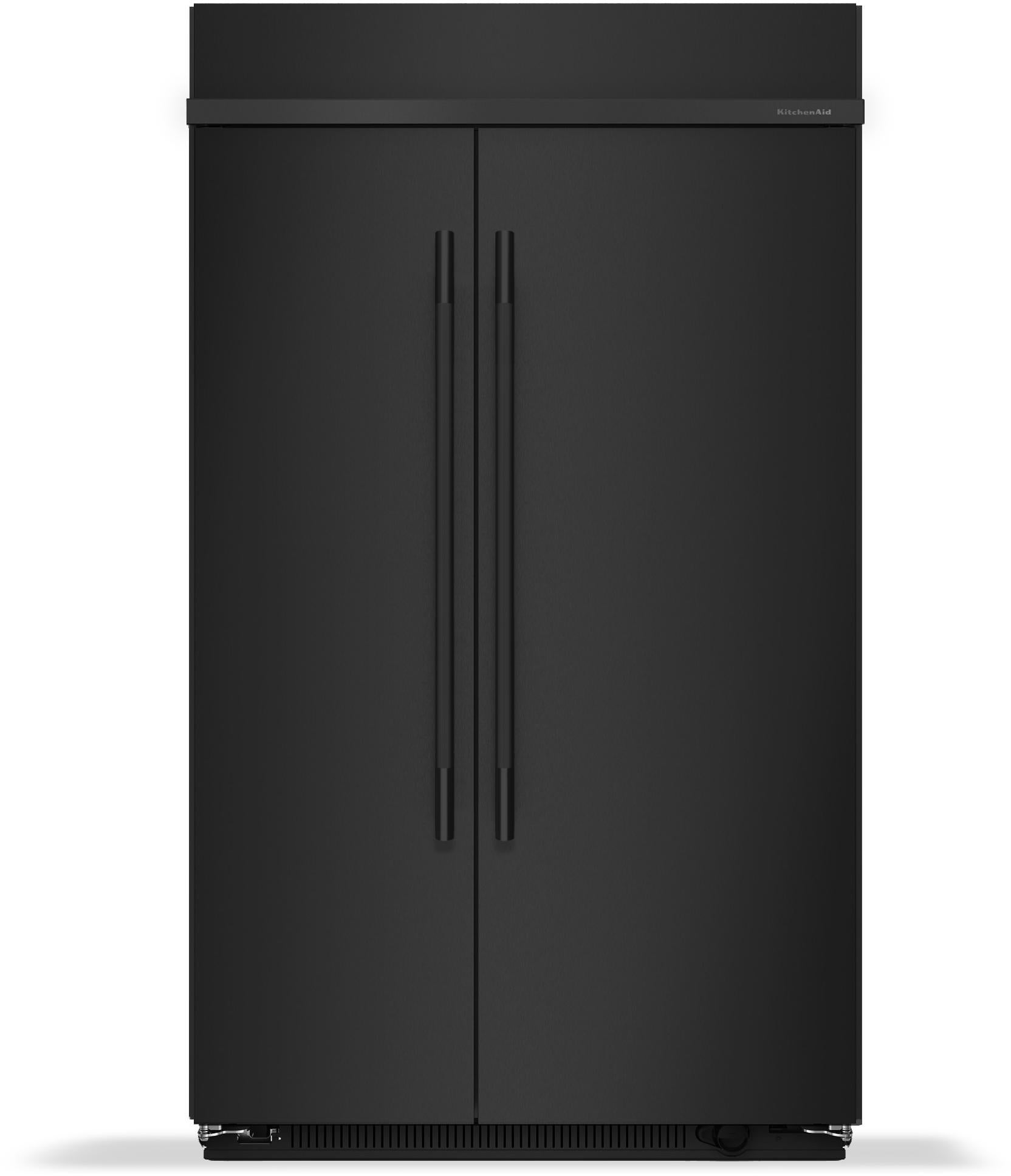 KitchenAid KBSN748SBE 30 Cu. Ft. 48" Built-In Side-by-Side Refrigerator Black Ore