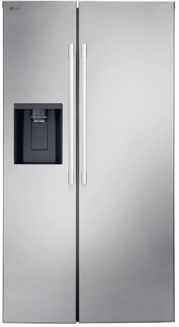 LG 36 Inch Freestanding Side-by-Side Smart Refrigerator with 27 cu.ft. Total Capacity, External Ice and Water Dispenser, Door Cooling+, ADA Compliant, and ENERGY STAR® Certified: Printproof Stainless Steel