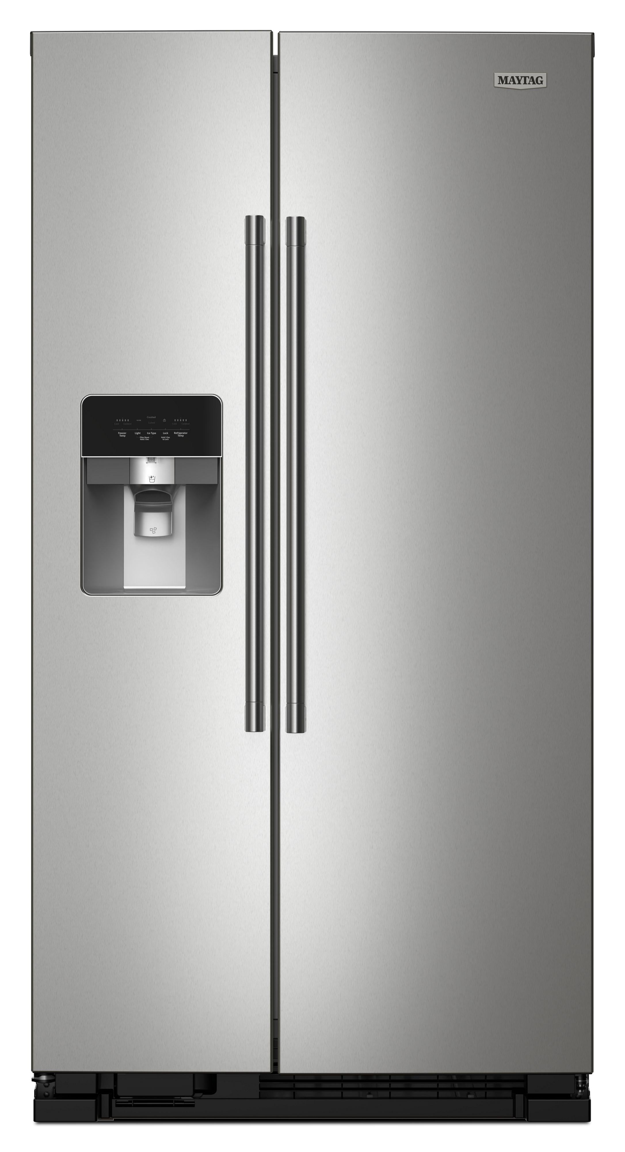 Maytag MRSF4036PZ 36 Inch Stainless Steel Freestanding Side by Side Refrigerator