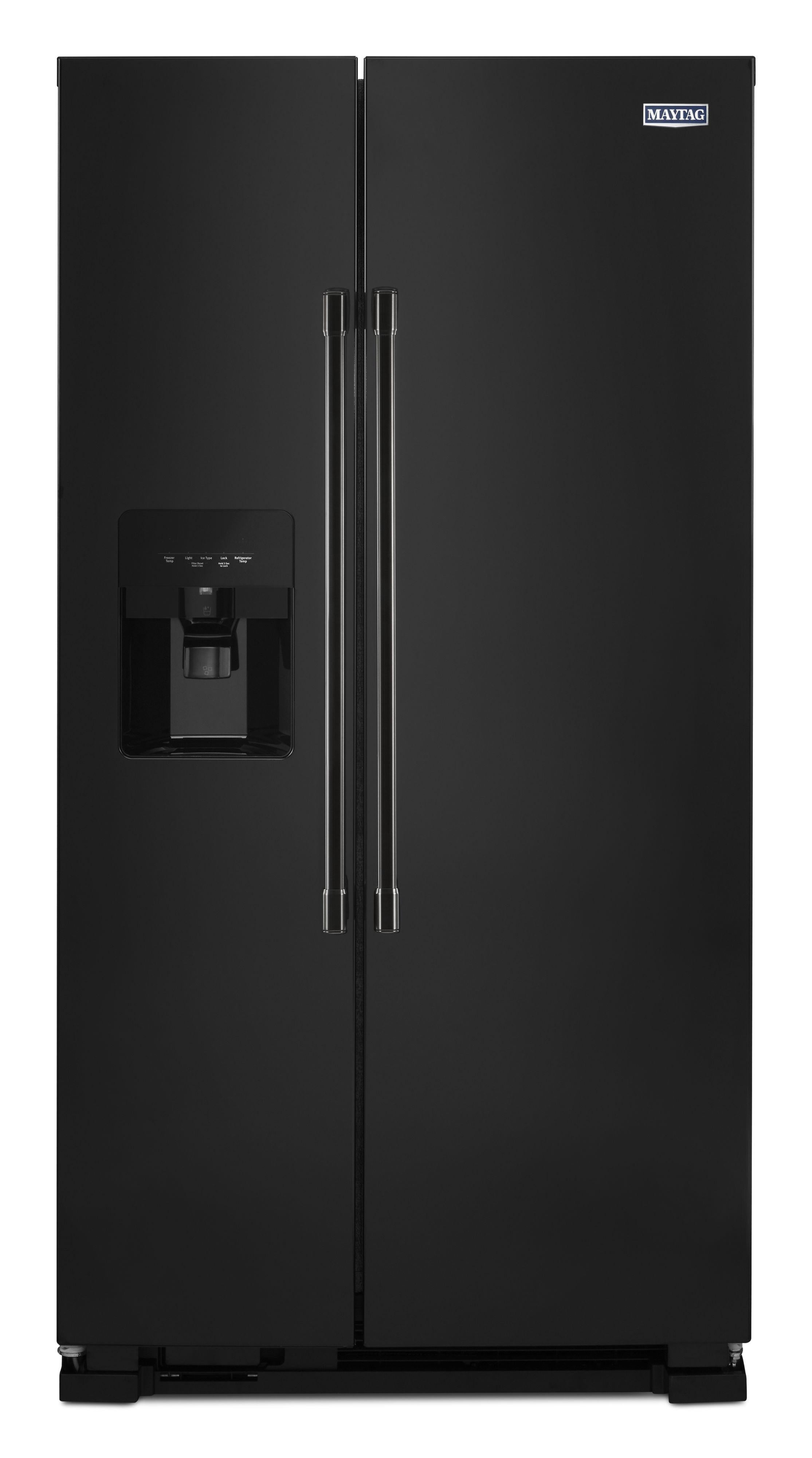 Maytag 36" 25 cu. ft. Black Side-By-Side Refrigerator - ADA Compliant