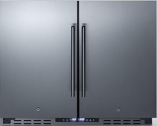 Summit 36" 5.8 cu.ft. Stainless Steel Built-In Side-by-Side Refrigerator-Freezer - ADA Compliant