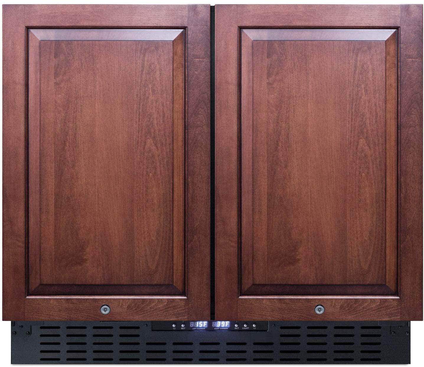 Summit 36" 5.8 cu.ft. Custom Panel Built-In Side-by-Side Refrigerator-Freezer