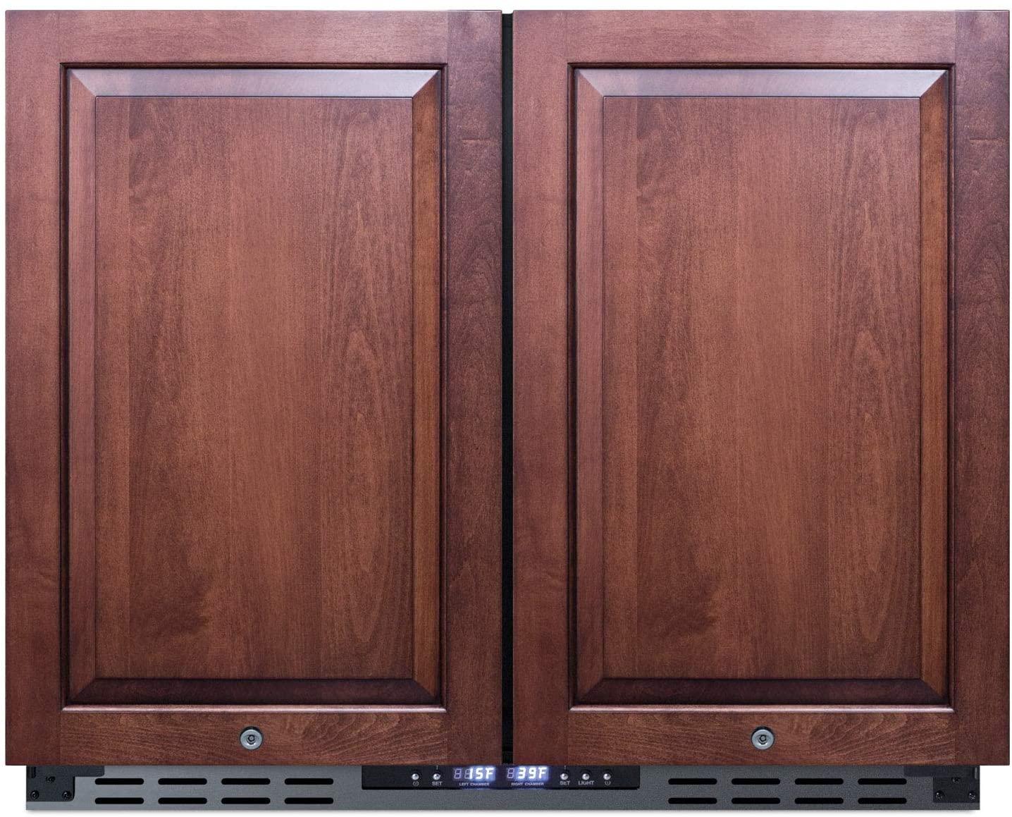 Summit 36" 5.8 cu.ft. Custom Panel Built-In Side-by-Side Refrigerator-Freezer - ADA Compliant