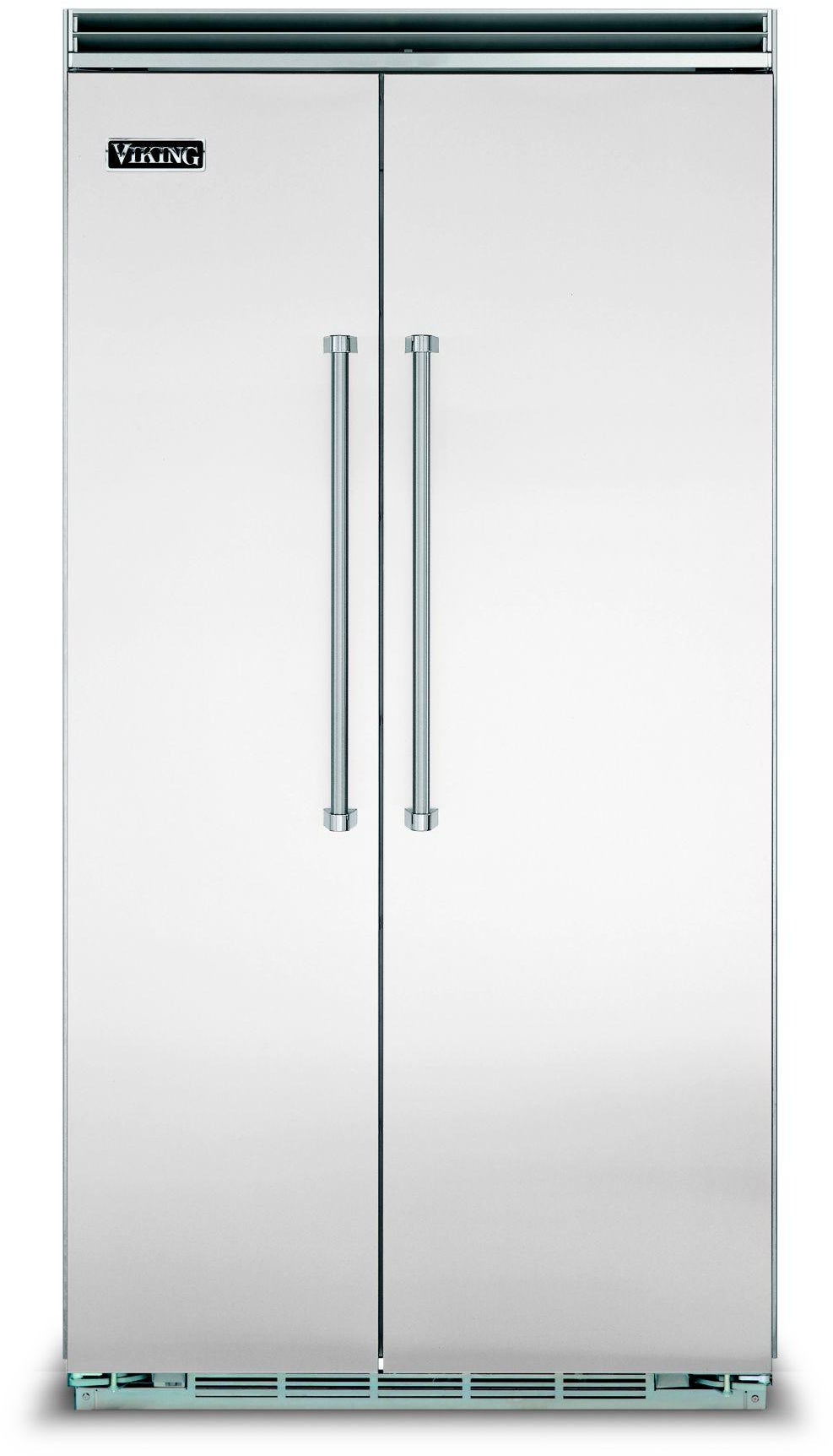 Viking 42 Inch Counter Depth Built-In Side by Side Refrigerator with 25.32 Cu. Ft Total Capacity, ProChill™ Temperature Management, New Spillproof Plus™ Shelves, Plasmacluster™ Ion Air Purifier, and ENERGY STAR® Certified: Stainless Steel