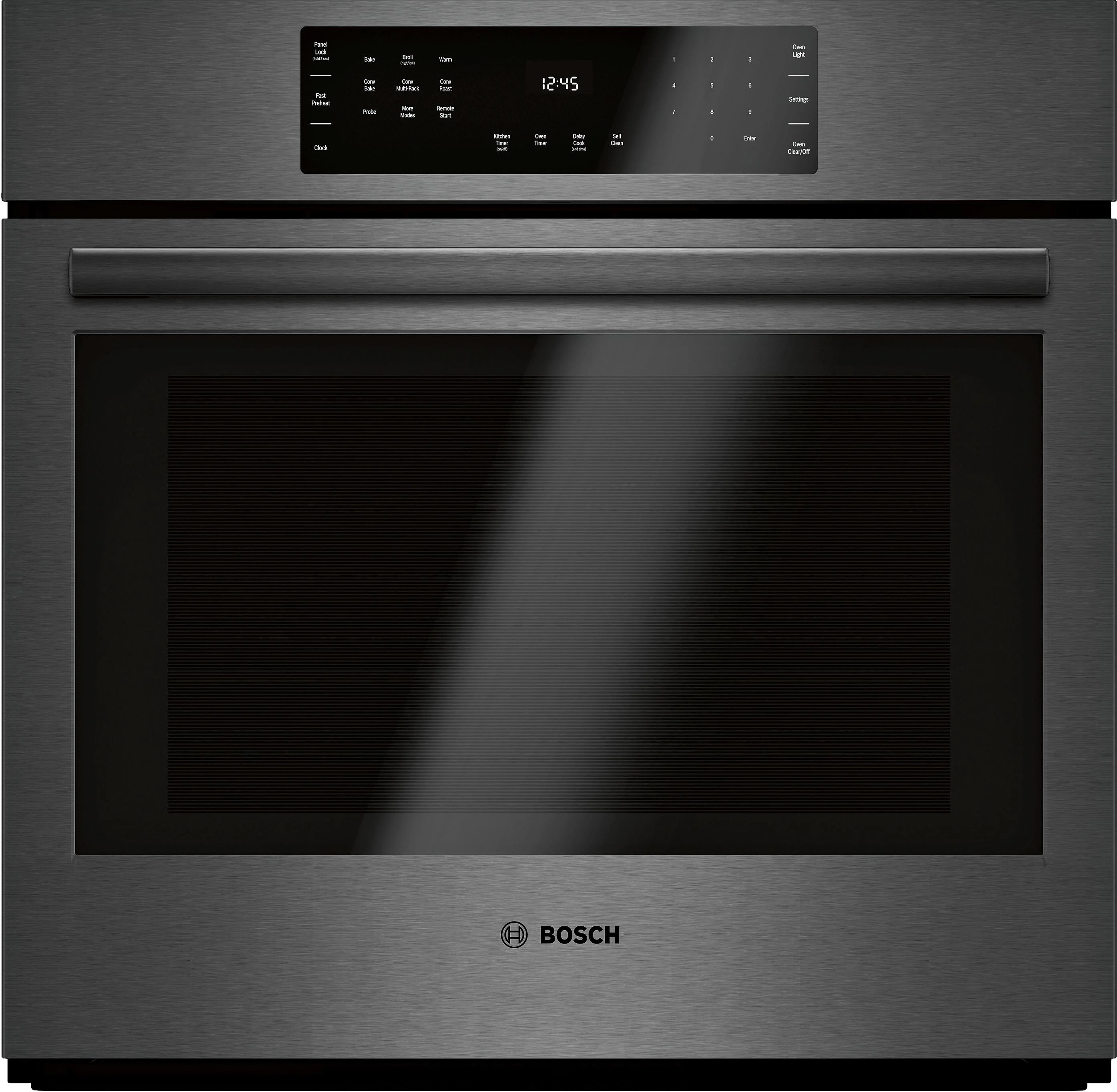 Bosch 30" Black Stainless Steel Single Wall Oven - Convection