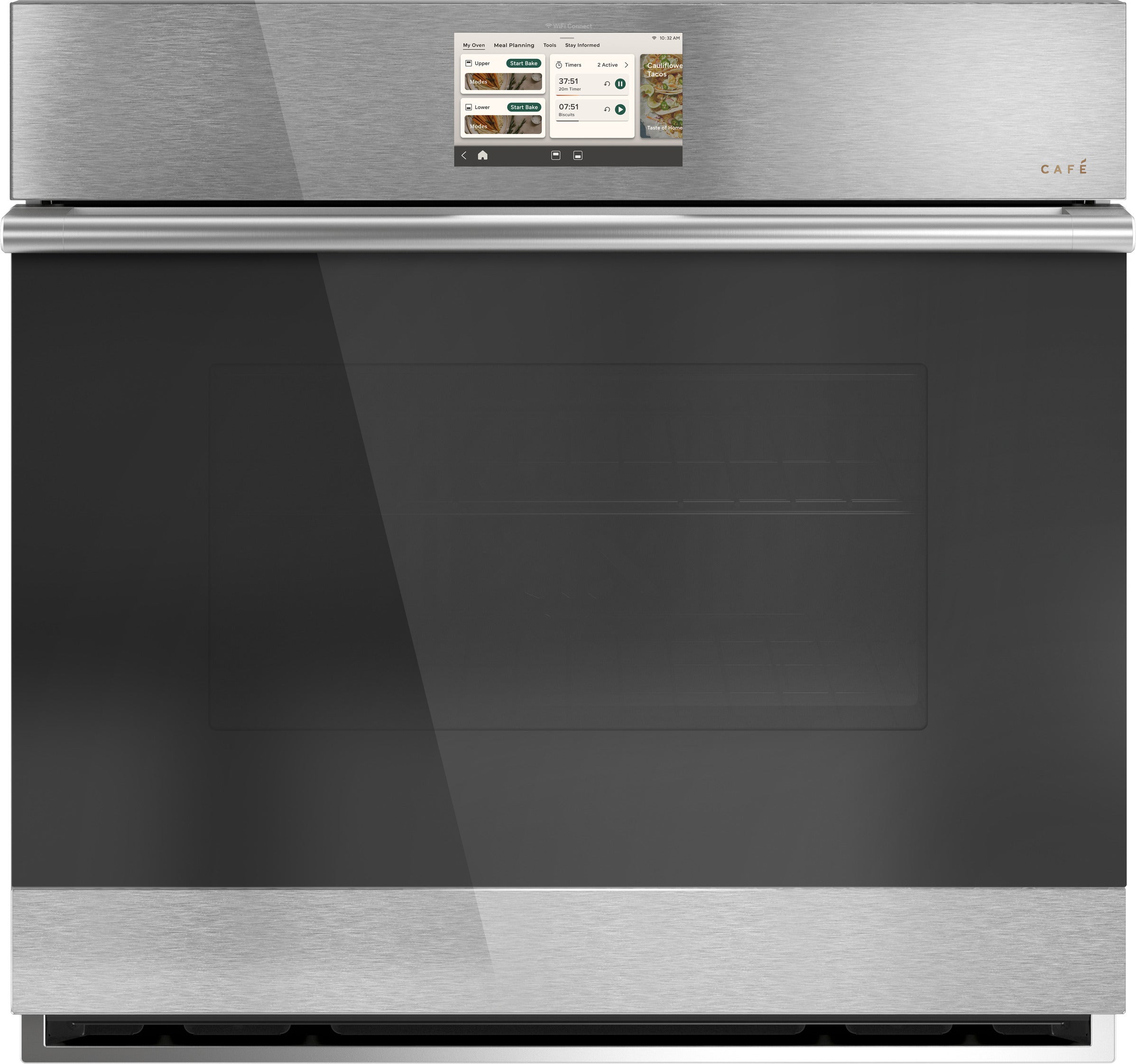Cafe 30 Inch Smart Built-In Convection Single Wall Oven: Stainless