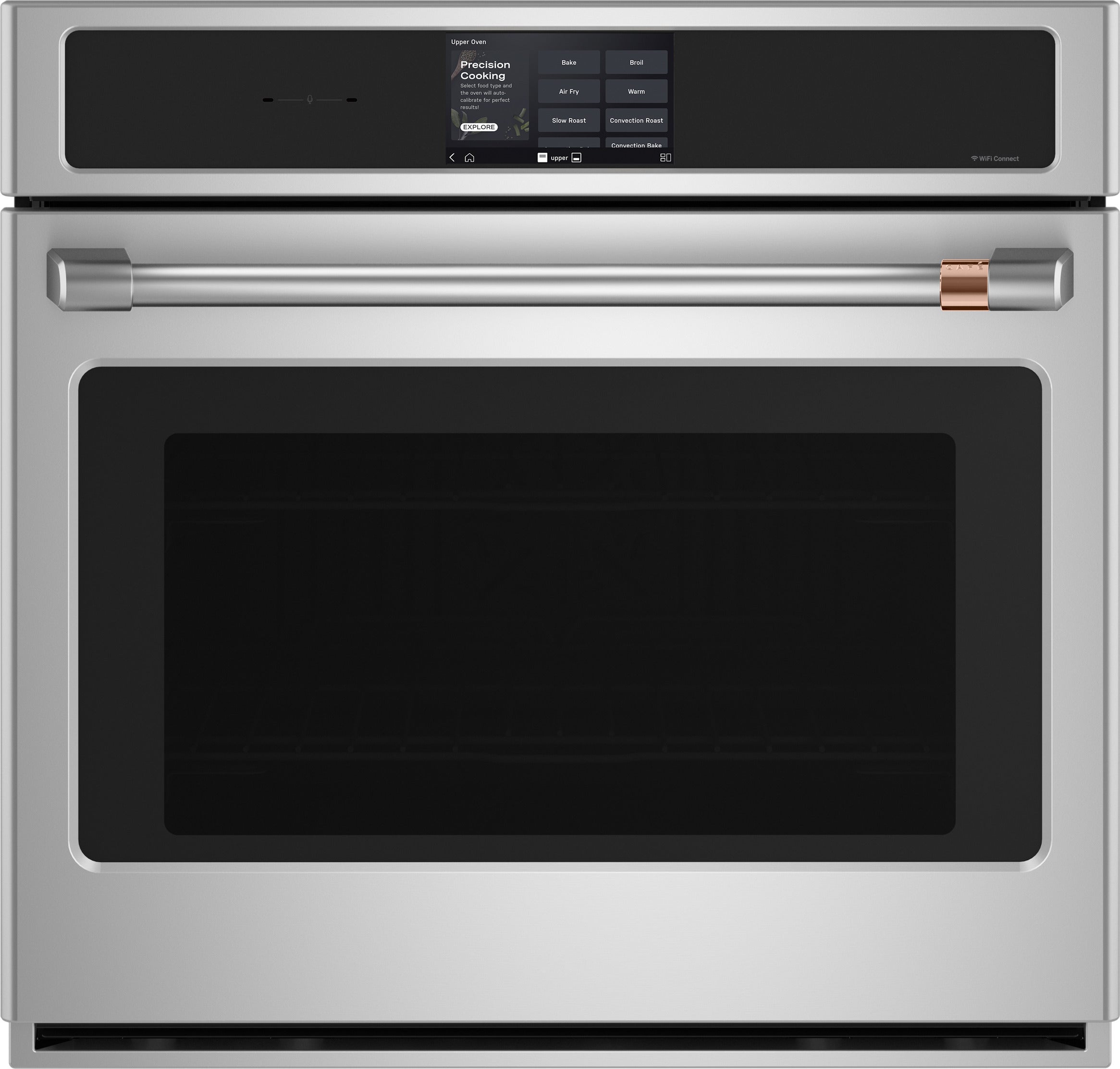 Cafe Professional Series 30 Inch Smart Built-In Convection Single Wall Oven With In-Oven Camera: Stainless
