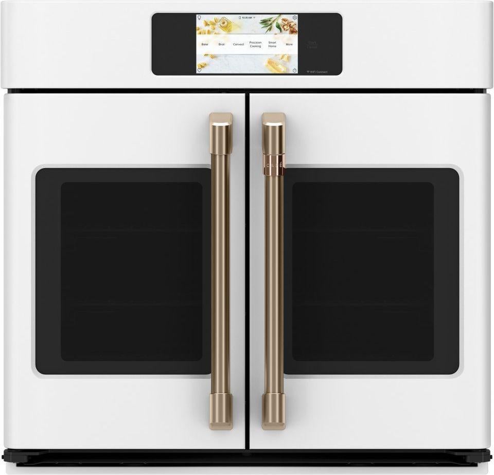 Cafe Professional 30" Matte White French Door Single Wall Oven - Convection