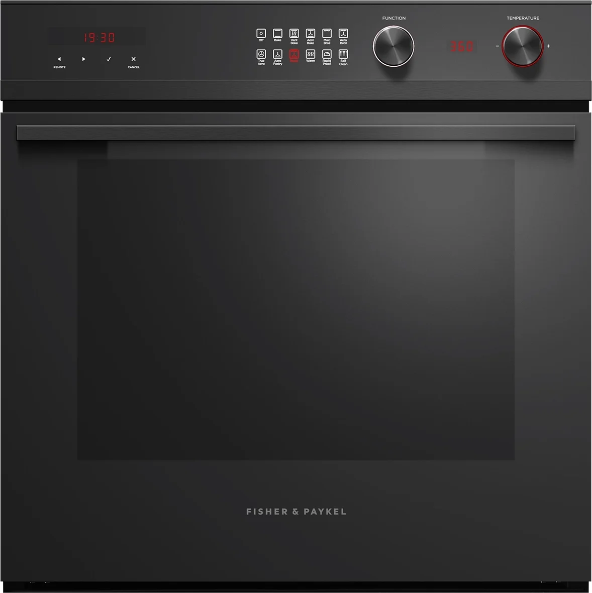 Fisher Paykel Series 7 Minimal 24" 3.0 cu. ft. Black with 11 Functions Self Clean Single Wall Oven
