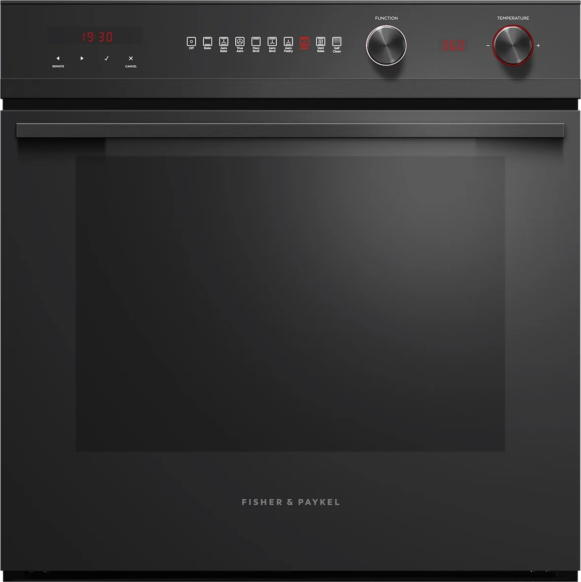 Fisher Paykel Series 7 Minimal 24" 3.0 cu. ft. Black with 9 Functions Self Clean Single Wall Oven
