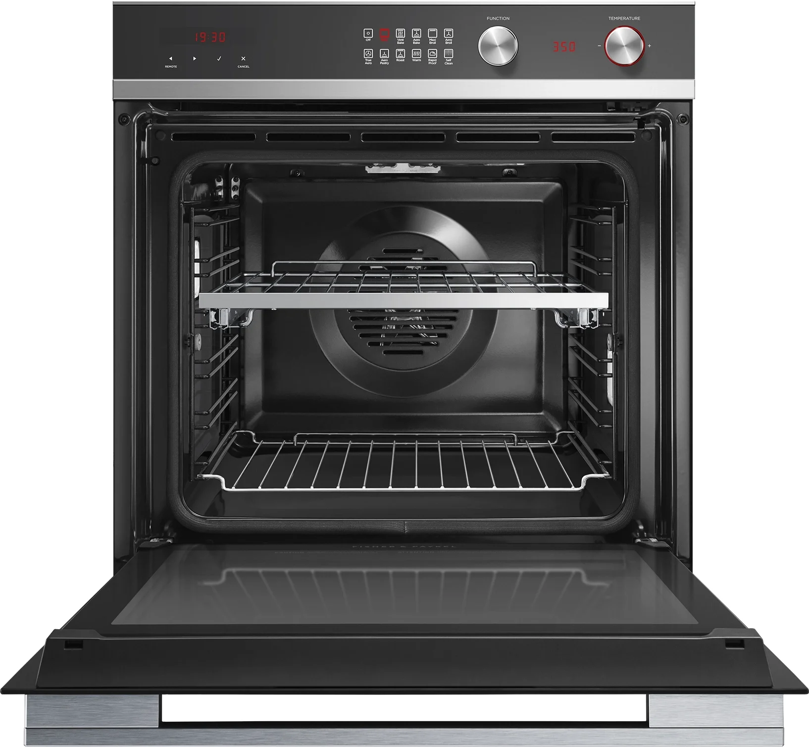 Fisher Paykel Contemporary 24" 3.0 Cu. Ft. Black Glass Built-In Wall Oven with Self Clean - Convection